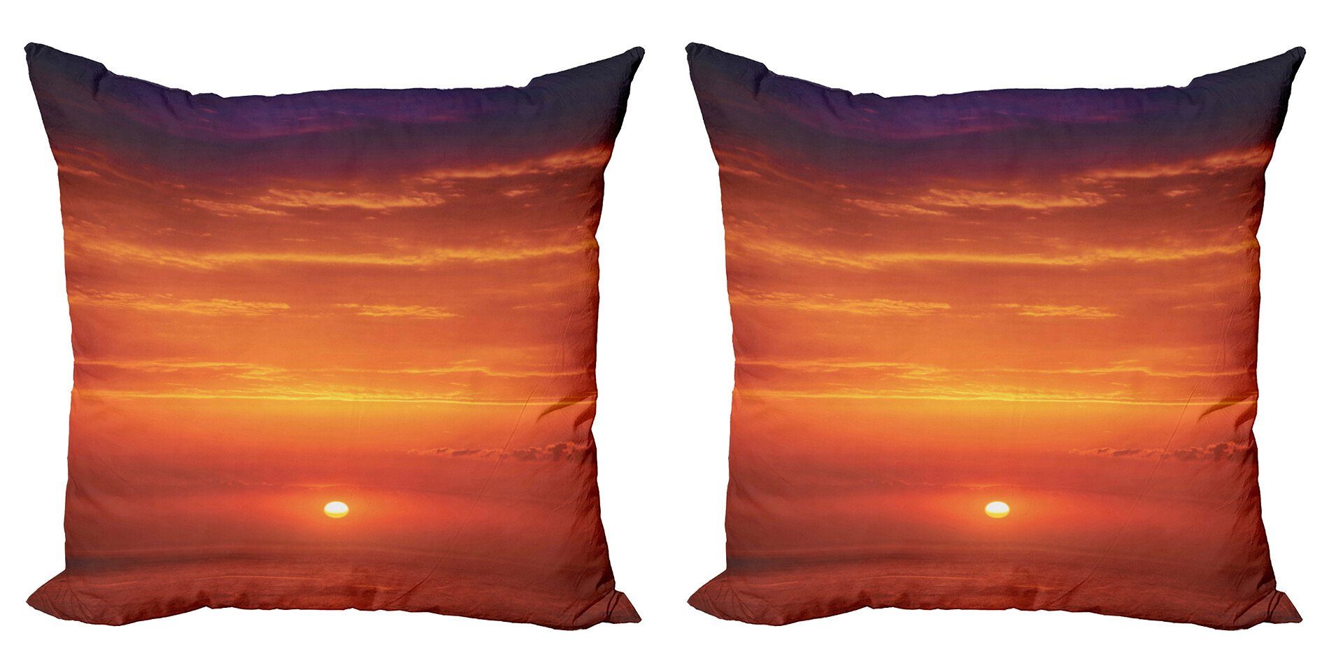 Kissenbezüge Modern Accent Doppelseitiger Digitaldruck, Abakuhaus (2 Stück), Natürlich Morgen-Sonnenaufgang Ozean