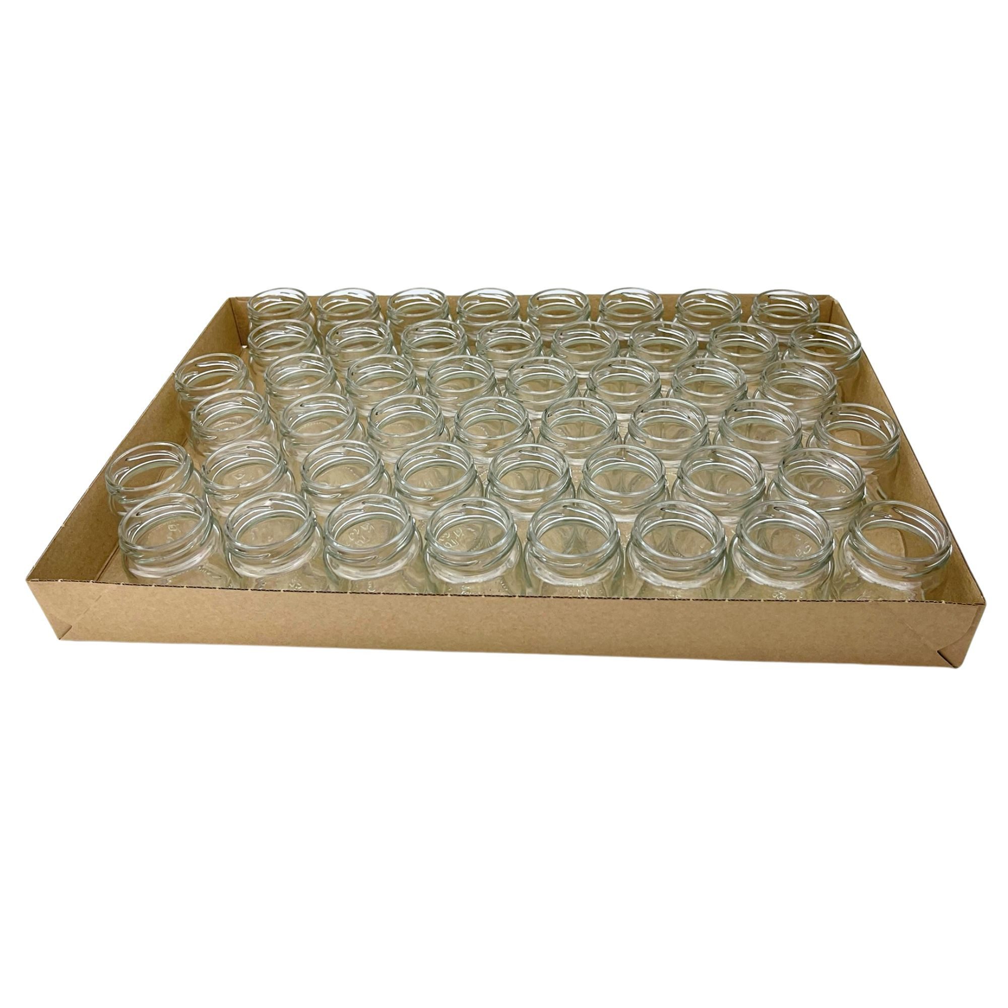 BIENEN SCHMIDT Honigglas 48 Stück Mini Gläser 50g / 53ml Twist off Gläser Rundgläser, (48-tlg., 48 Stk), Einweckgläser Einmachgläser Portionsgläser Marmeladengläser Honig