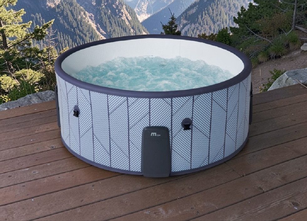 mSpa Whirlpool TIDAL Eco XL 2026- Ø 173 x 65 cm - ganzjährig Outdoor Pool - Hydrojets, Aufblasbares Aufstellbecken, inkl. UVC+ Selbstreinigungsfunktion, App, Schnellheizsystem, Hydrojets