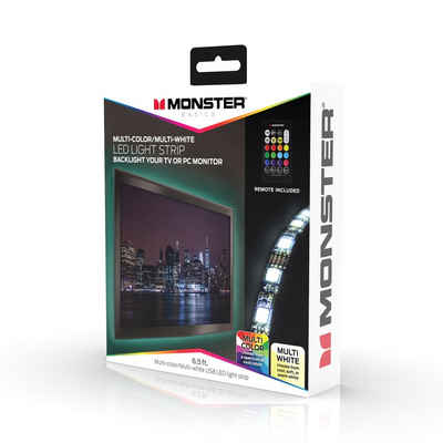 Monster MONSTER ILLUMINESSENCE SMART LIGHTSTRIP Smarter LED-Lichtstreifen, Sprachsteuerung, Steuerbar über Smartphone-App, Vielseitige andwendbar