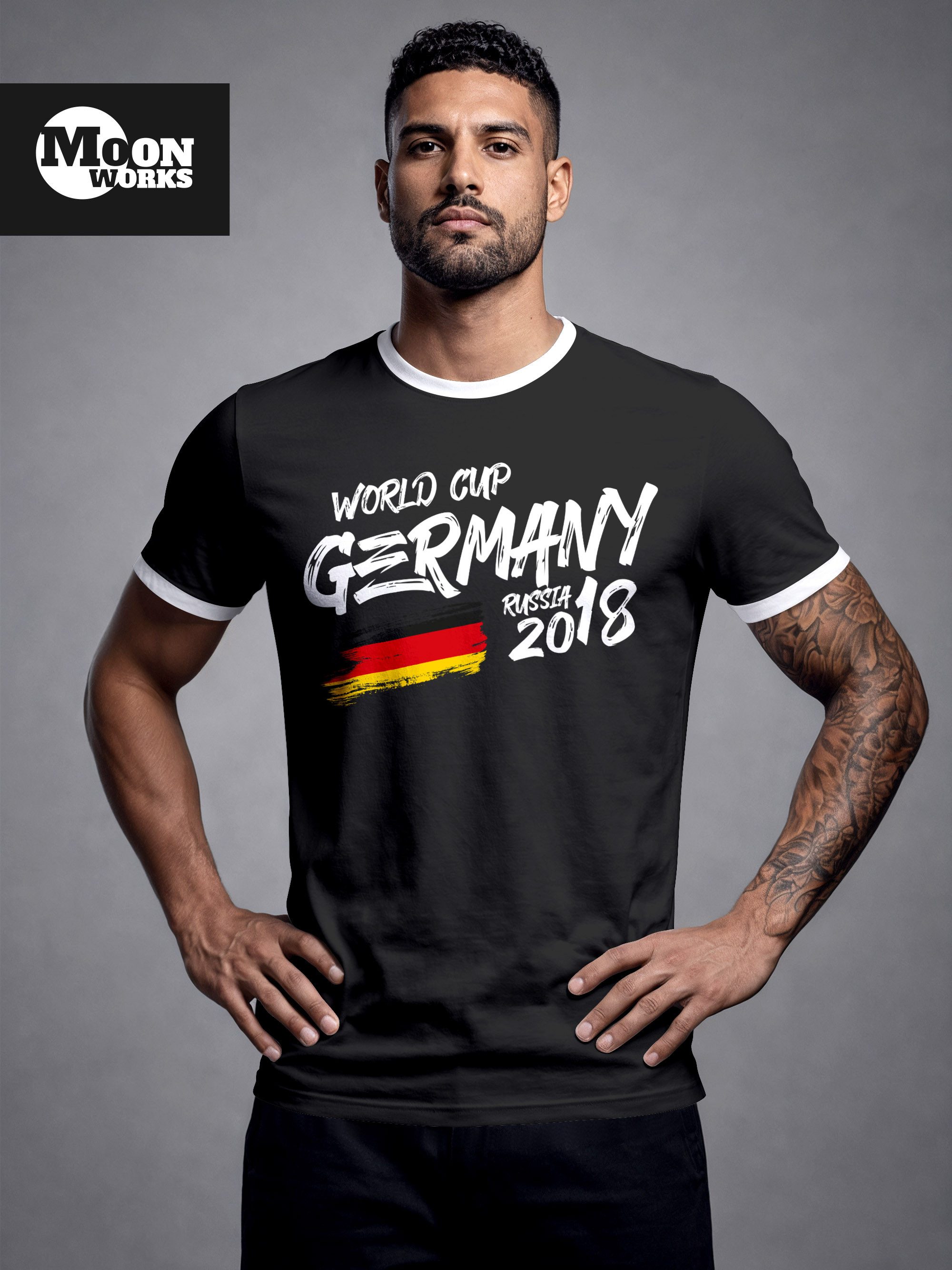 MoonWorks Print-Shirt Moonworks® Herren Fan-Shirt WM Fußball Weltmeisterschaft 2026 World mit Print