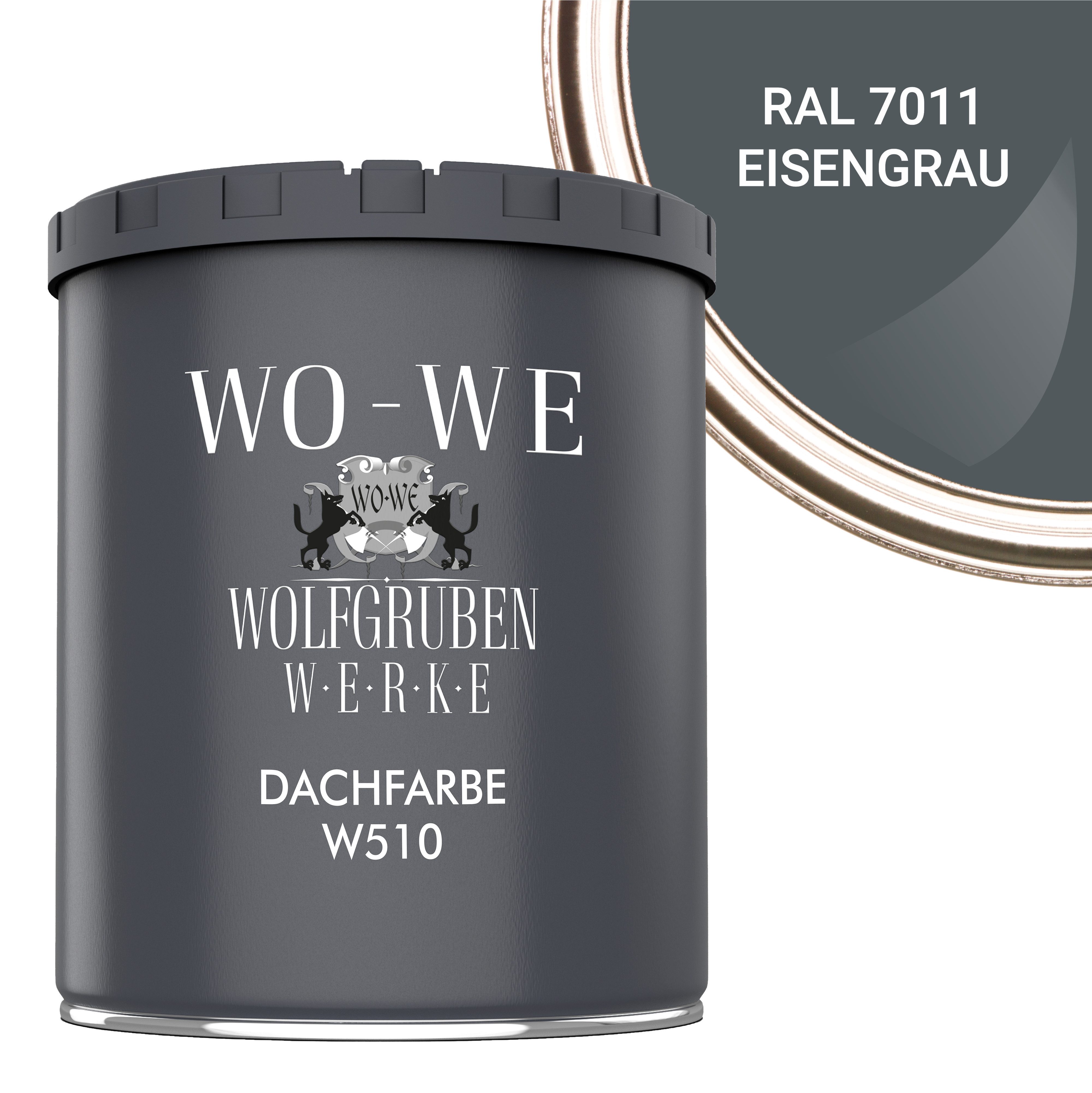 WO-WE Dachfarbe Dachfarbe Sockelfarbe Dachbeschichtung W510, 0.75-20L, Seidenglänzend