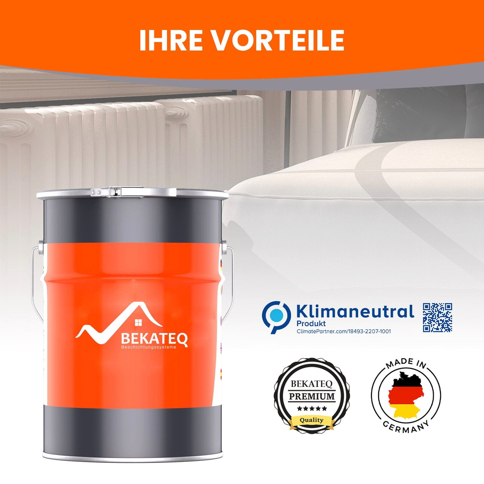 BEKATEQ Heizkörperlack BE-903 Heizkörperlack, Heizungslack seidenmatt, Heiz günstig online kaufen