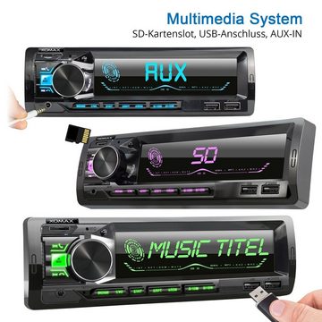 XOMAX XM-R279: Autoradio mit Bluetooth, 2x USB, SD, AUX IN, 1 DIN Autoradio