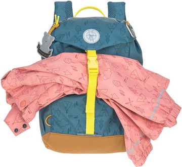LÄSSIG Kinderrucksack Adventure, Blue, Mini Backpack, inkl. Sitzunterlage; PETA-approved vegan; aus recyceltem Material