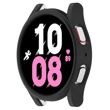 Wigento Smartwatch-Hülle Für Samsung Galaxy Watch 5 Pro 45 mm Shockproof Kunststoff Gehäuse Schutz Hülle Cover Schwarz