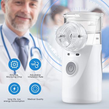iceagle Mini-Inhalator Tragbar Inhalator Vernebler für Kinder Erwachsene inhalationsgerät USB, vollautomatischen Zerstäubungsbehandlung.