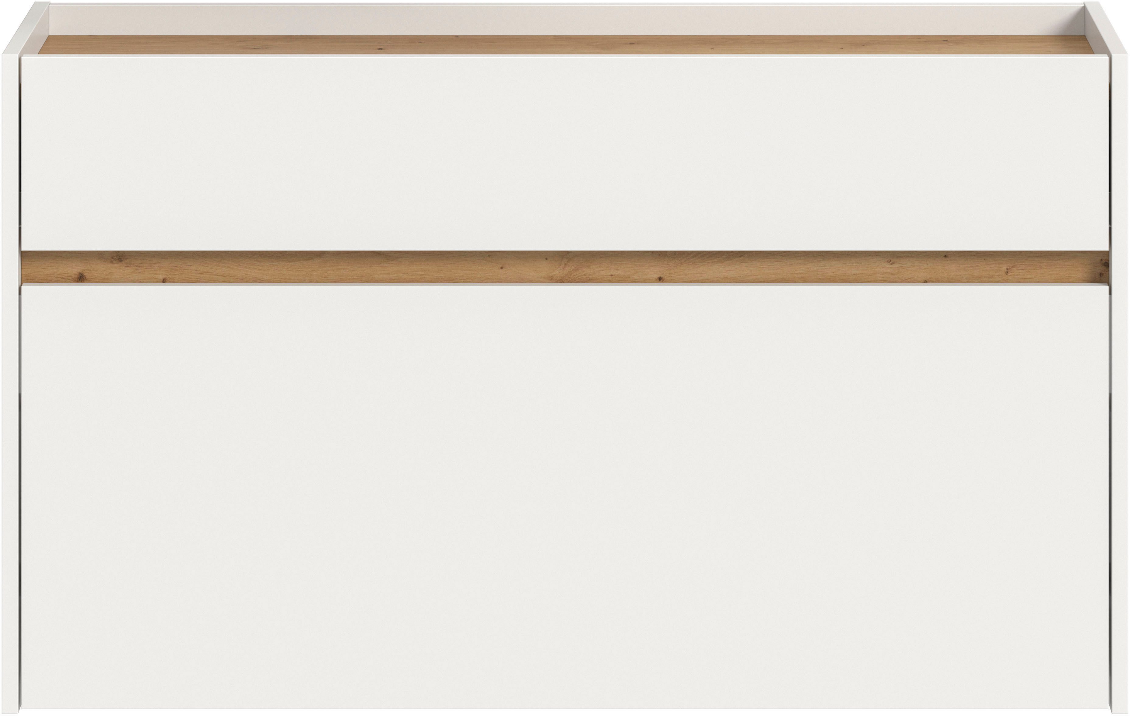 Home affaire Schuhschrank EVRID, Breite 110cm, hängend, 1 Schubkasten, 1 Schuhwalze (1-St., individuell mit anderen Artikel der Serie EVRID erweiterbar) Schuhkommode, Kommode, Sideboard, Garderobenschrank, Flurkommode