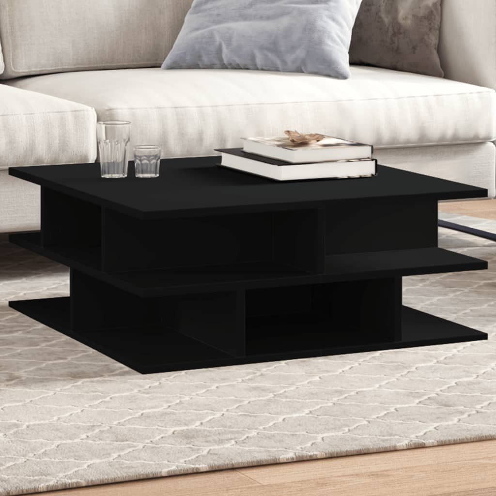 vidaXL Couchtisch Couchtisch Schwarz 70x70x29 cm Holzwerkstoff (1-St)