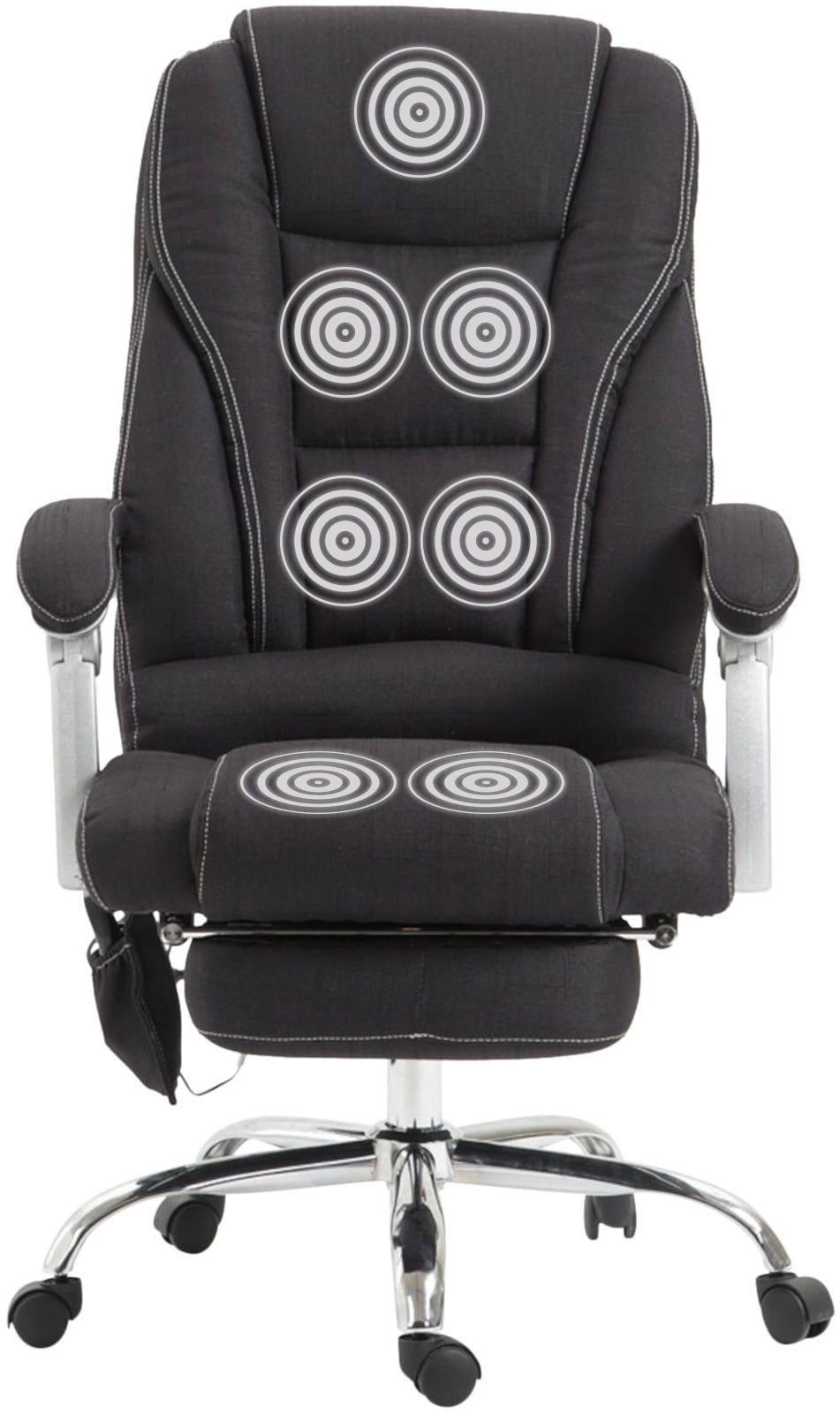 CLP Schreibtischstuhl Pacific Stoff (1er), Massagefunktion, drehbar