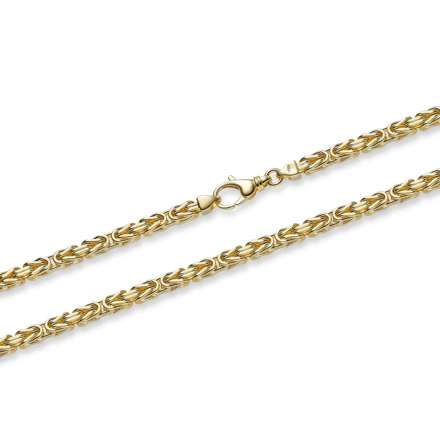 HOPLO Königskette Goldkette Königskette Длина 45cm - Breite 4,0mm - 750-18 Karat Gold, Made in Germany