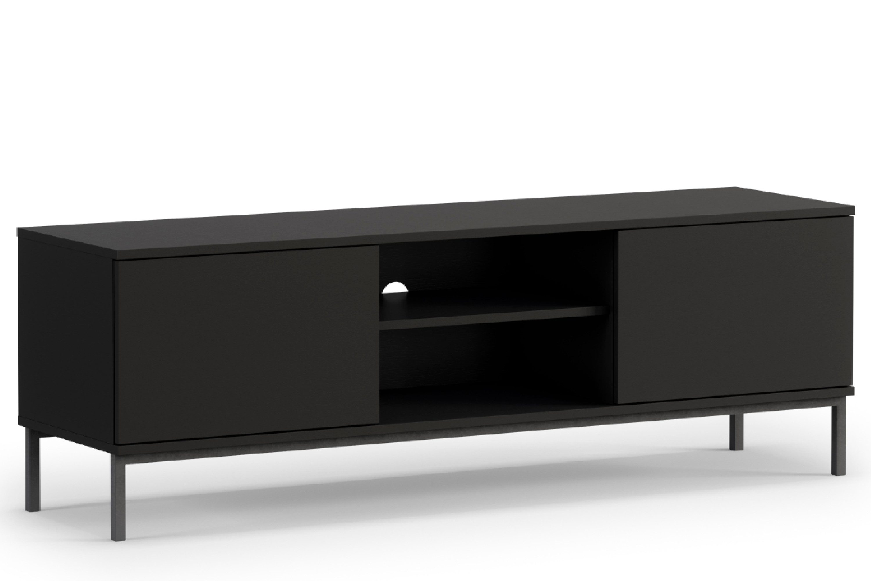 KONSIMO® TV-Schrank ERISTI Fernsehschrank, TV-Board, hergestellt in der EU mit 2 Türen, Push-to-Open-System, Fach für Receiver, breite: 150 cm