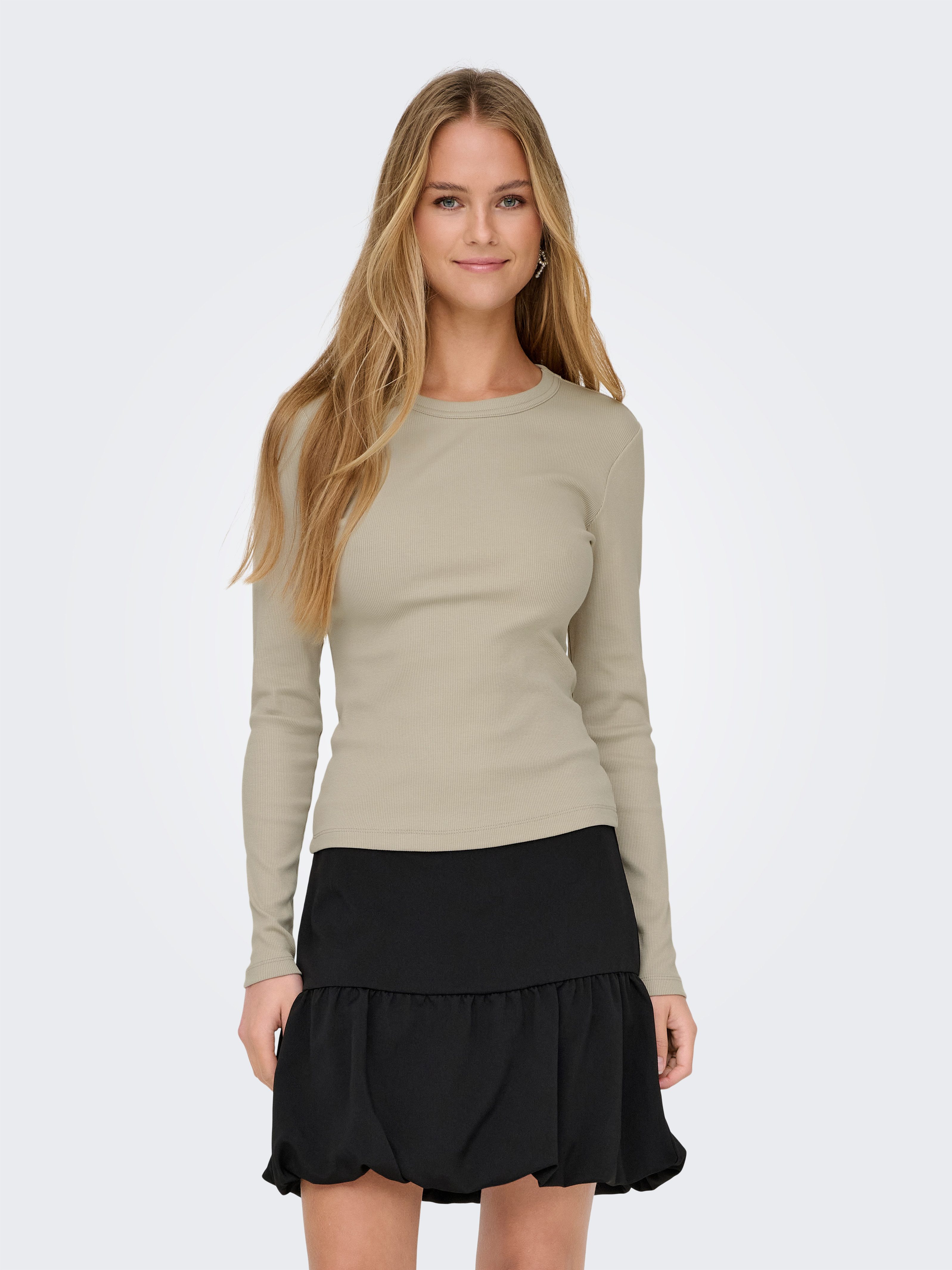 ONLY Langarmshirt ONLVAL L/S O-NECK TOP günstig online kaufen