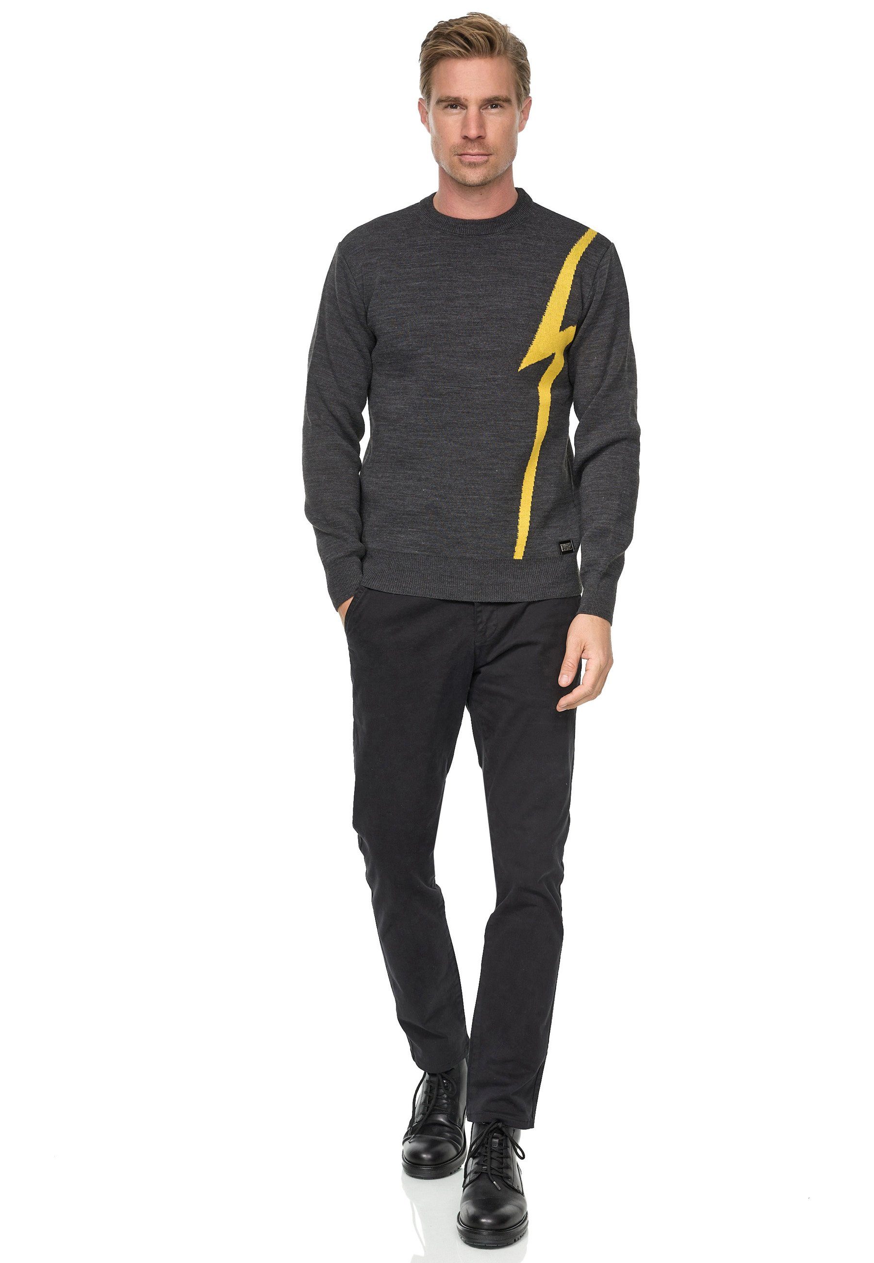 Rusty Neal Strickpullover mit Blitz-Design günstig online kaufen