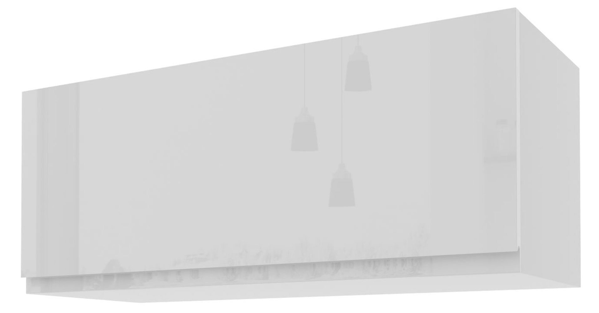 Feldmann-Wohnen Klapphängeschrank Florence (Florence) 90cm Front- & Korpusfarbe wählbar grifflos mit Klapptür RAL 6021 blassgrün Hochglanz