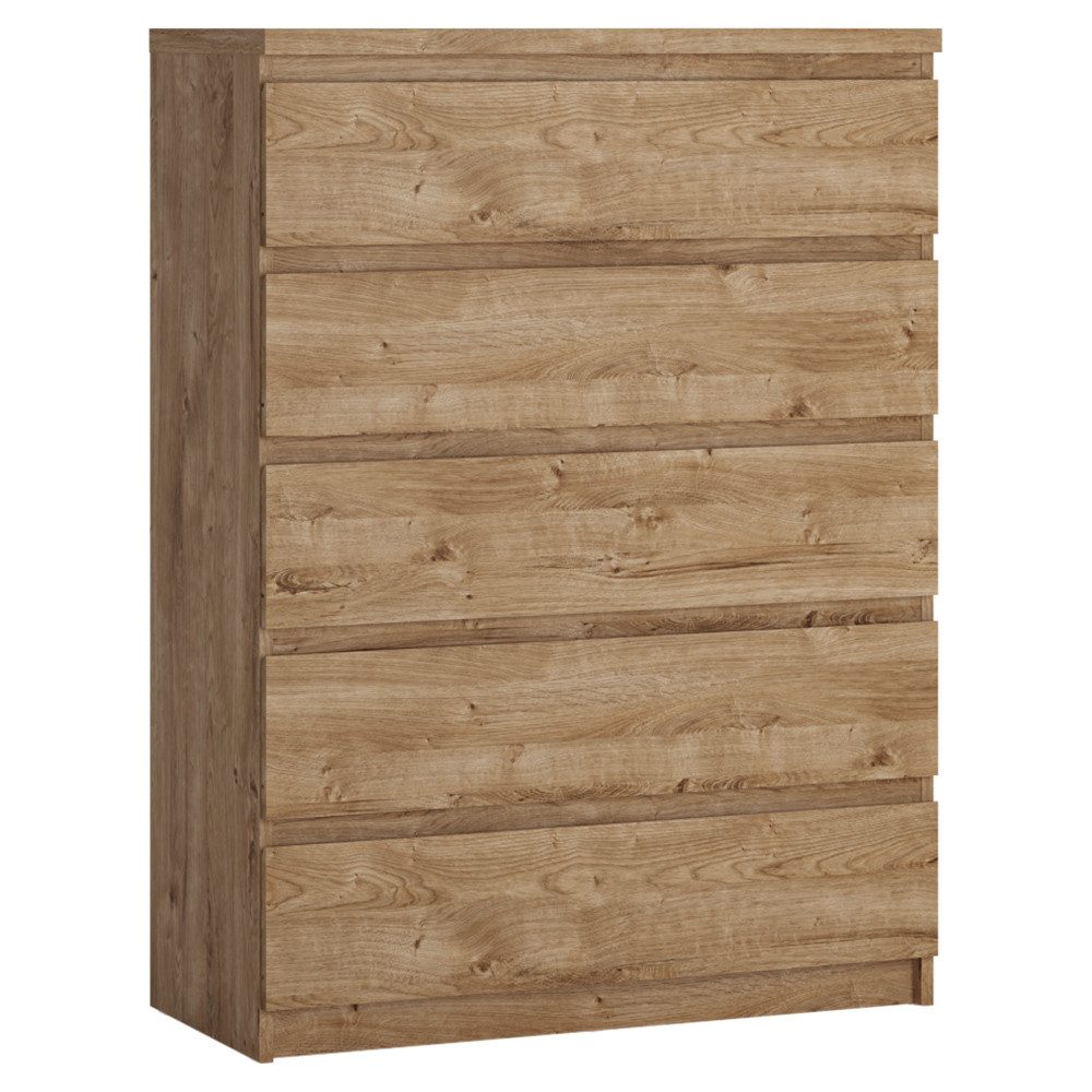 Lomadox Kommode FORTALEZA-129, Schubladenkommode in Eiche Nb., 5 Schubladen, B/H/T 82,8/113,9/40 cm