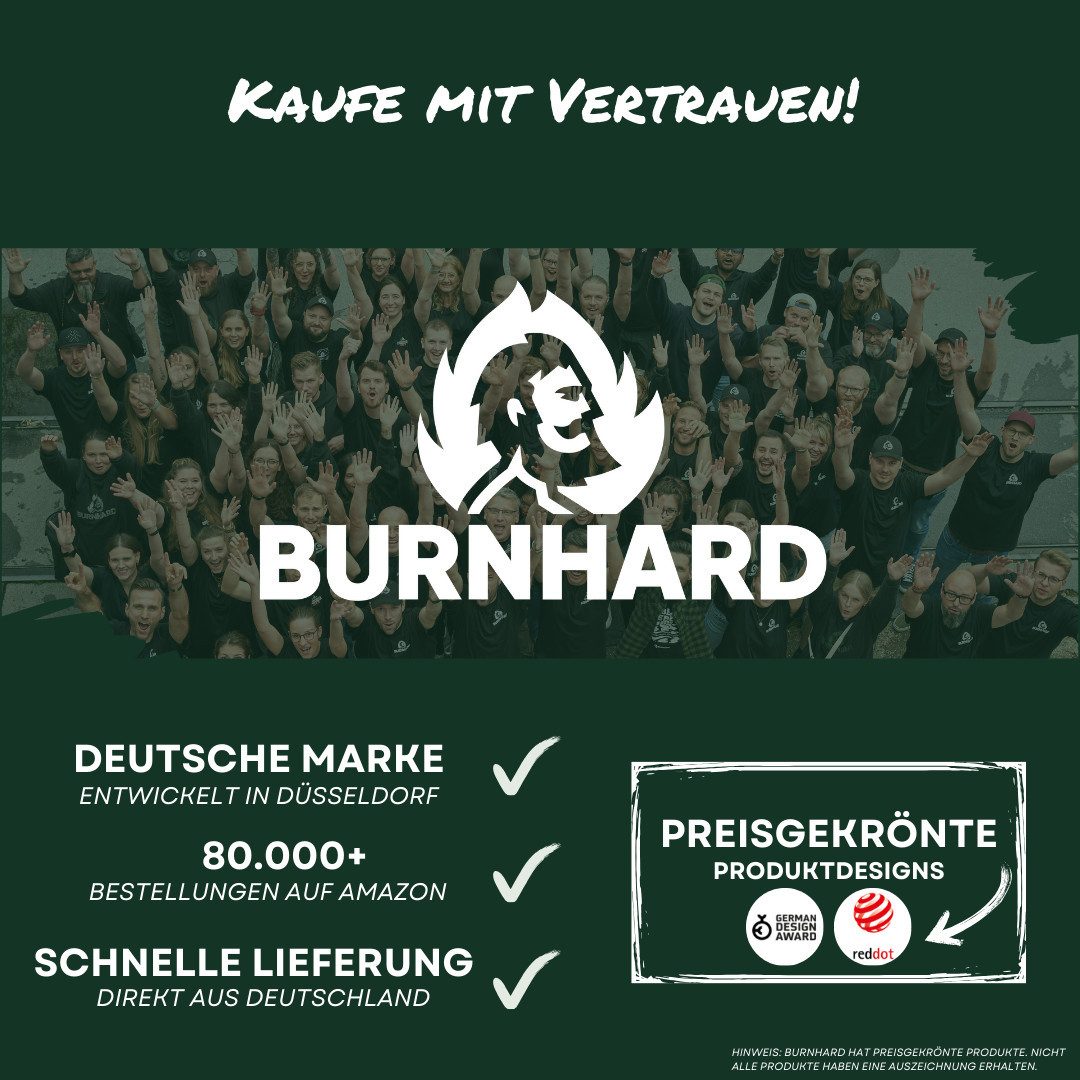 BURNHARD® Grillbürste Akazienholz mit 3 Borsten, Grillbürste