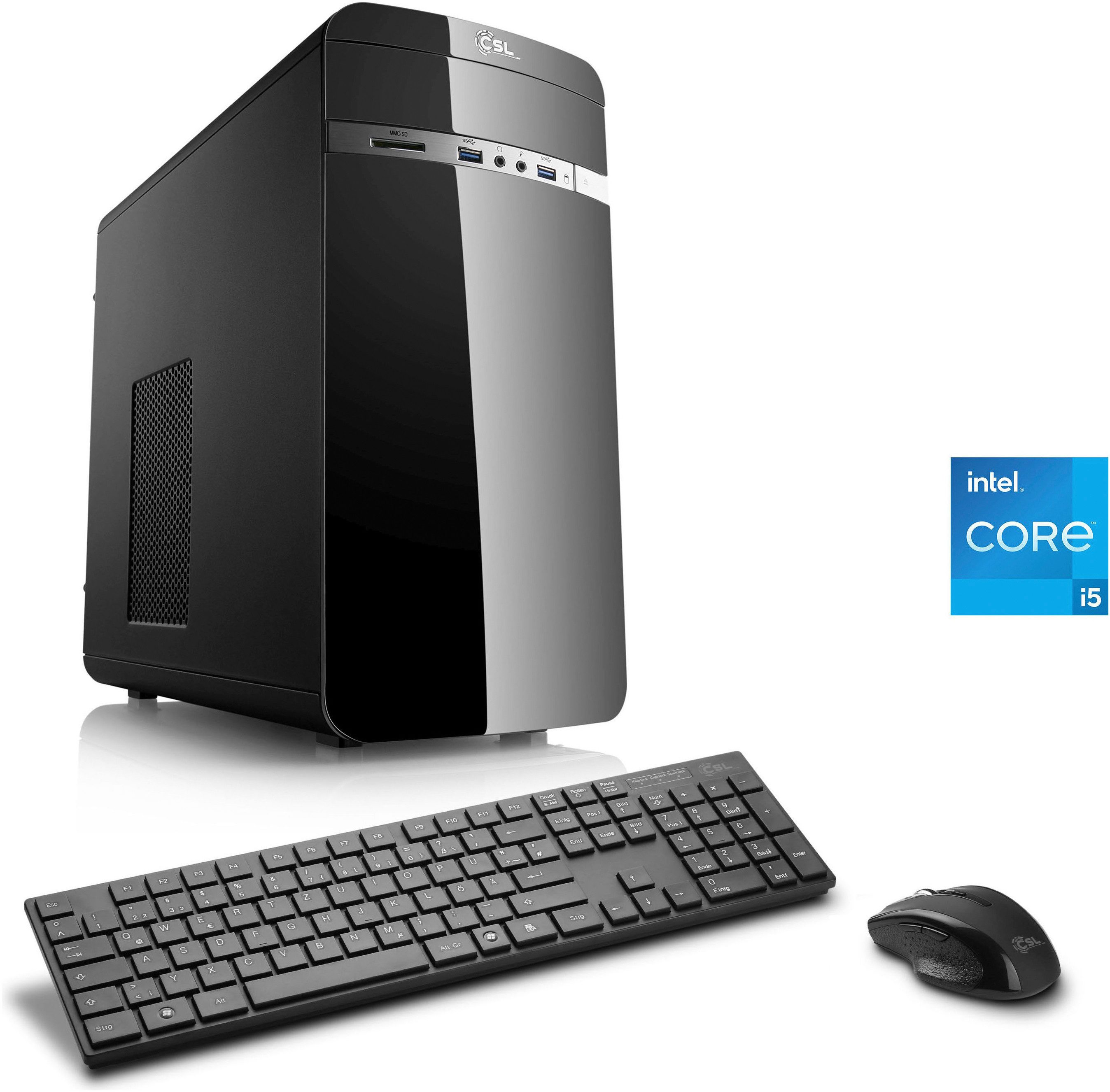 CSL Speed V25883 PC (Intel Core i5 12400, Intel UHD Graphics 730, 8 GB RAM, 500 GB SSD, Luftkühlung)