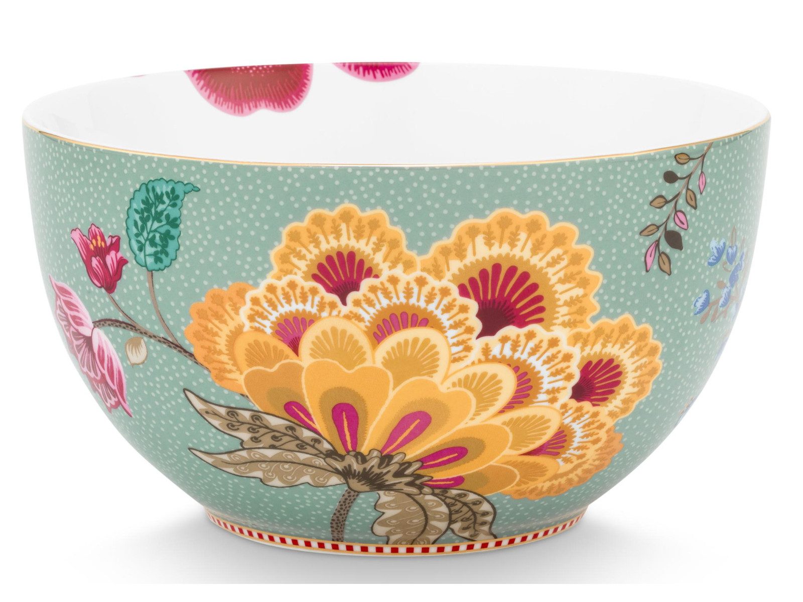 PiP Studio Salatschüssel Blooming Tales Fantasy Blue Bowl 18cm, Porzellan, (Bowls)