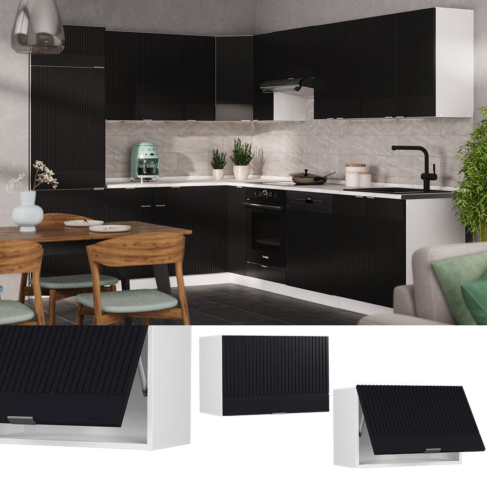 Vicco Hängeschrank Fame-Line, Schwarz gestreift/Weiß, 60 günstig online kaufen