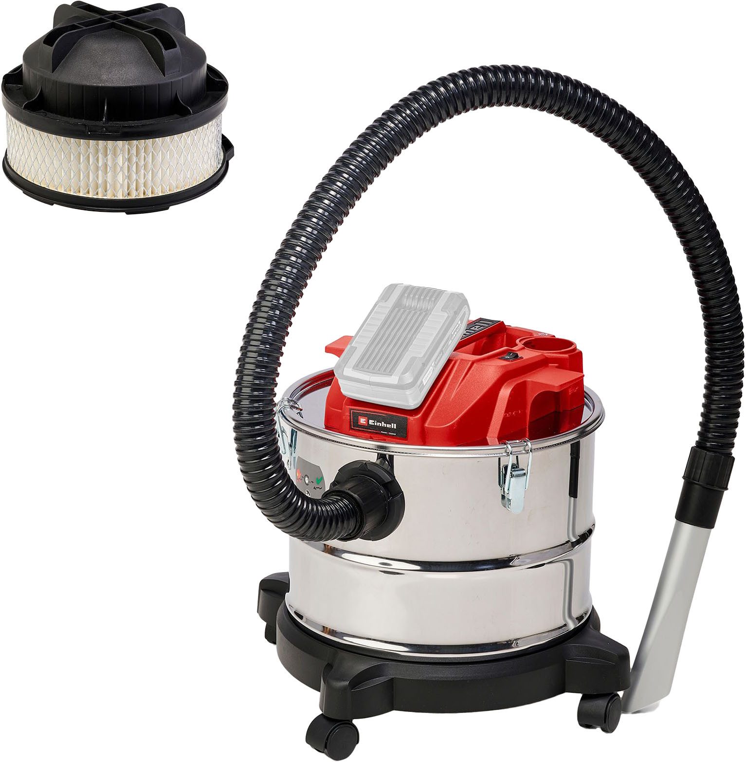 Einhell Aschesauger Akku-Aschesauger TE-AV 18/15 Li C-Solo, 150 W, beutellos, ohne Akku und Ladegerät