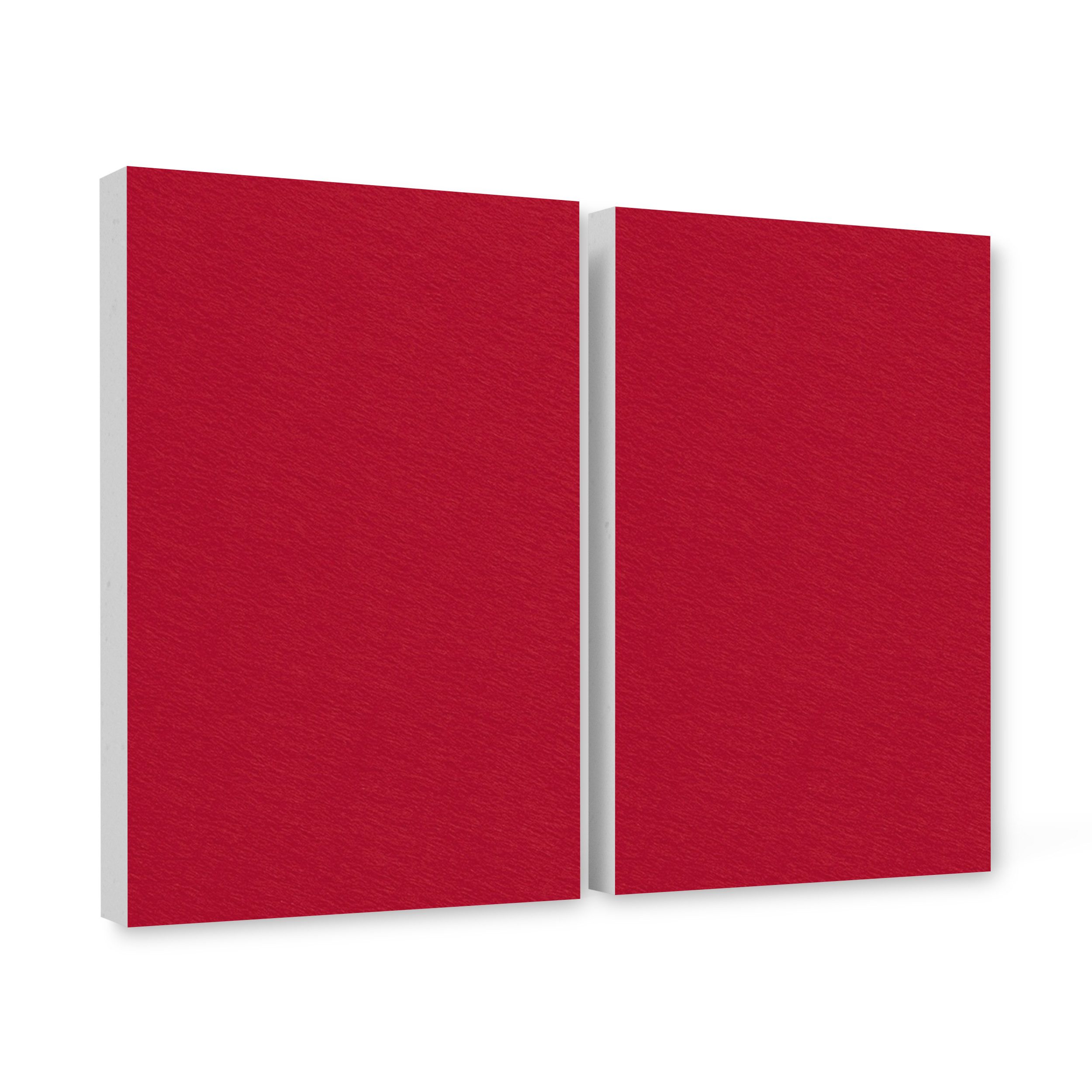 platino24 Akustikplatte 2er Set Rechtecke aus Basotect ® G+ mit Akustikfilz 825x550x50mm