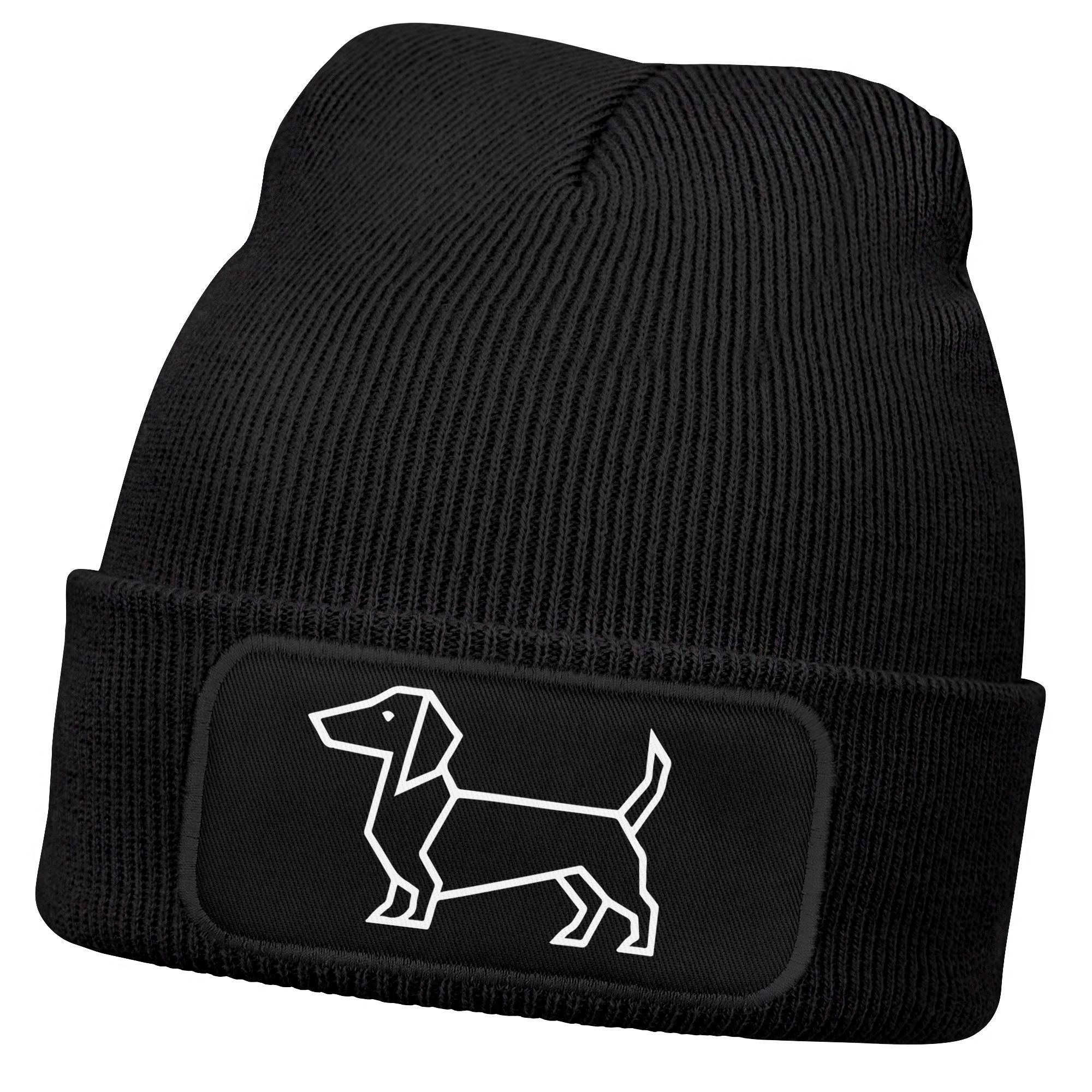 MoonWorks Beanie Herren Beanie mit Patch Strickmütze Aufdruck Hund Lustig G günstig online kaufen