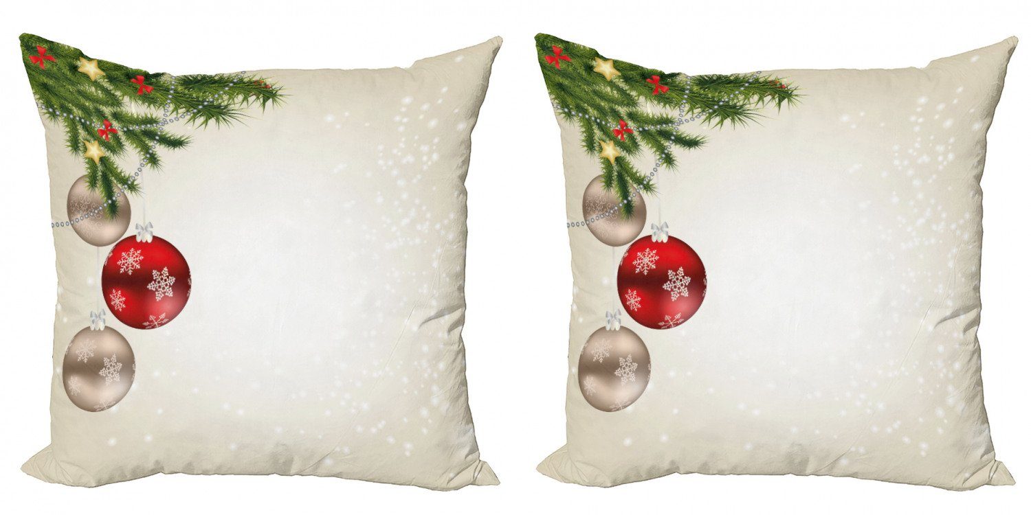 Accent Doppelseitiger Baum Digitaldruck, Stück), Kissenbezüge Weihnachten Modern (2 Abakuhaus