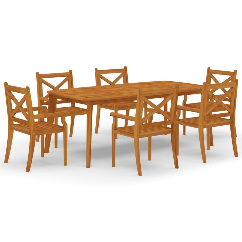 vidaXL Garten-Essgruppe 7-tlg. Garten-Essgruppe Massivholz, (6-tlg) günstig online kaufen