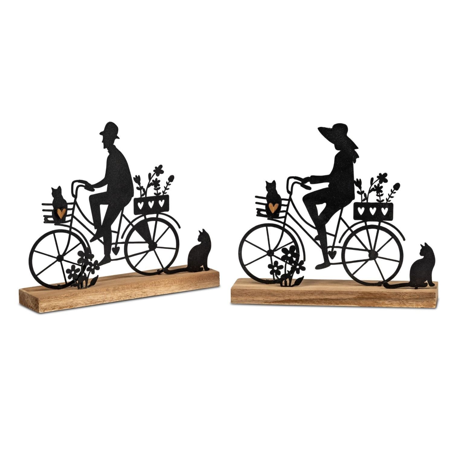 formano Skulptur, auf Sockel, Schwarz, Fahrrad, H: 18cm