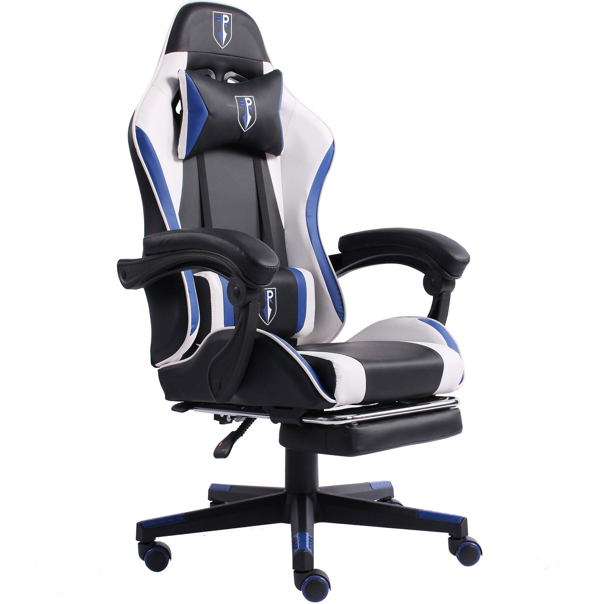 TRISENS Gaming-Stuhl Gaming-Stuhl Arijus Chefsessel mit Fußstütze im Racing-Design (1 Stück), Chefsessel mit Fußstütze im Racing-Design