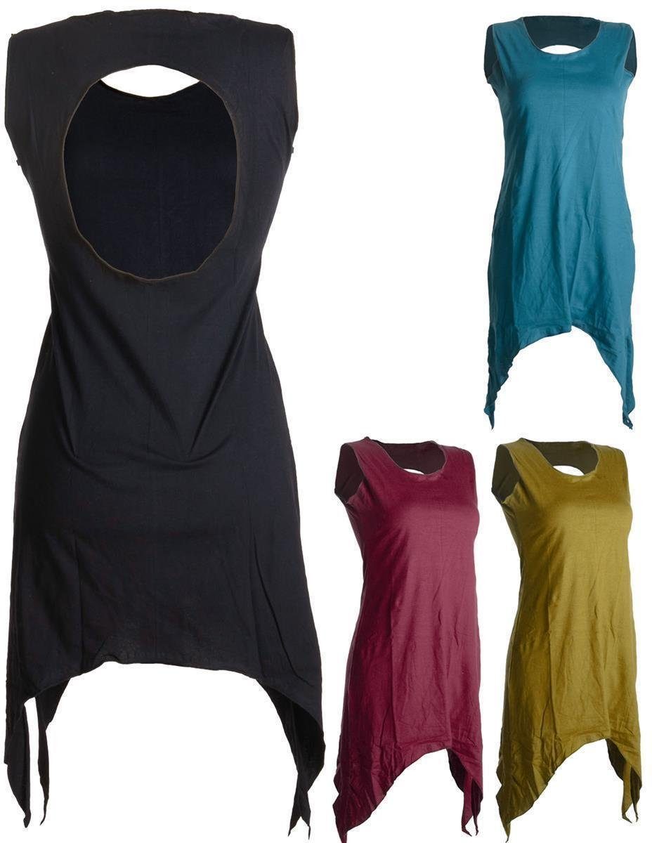 Vishes Zipfelkleid Zipfeliges Elfenkleid mit rundem Rückenausschnitt Boho, günstig online kaufen