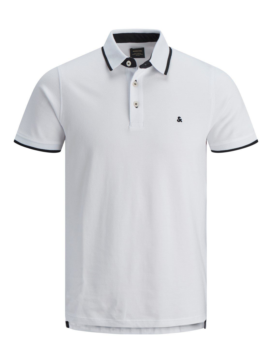 Jack & Jones Poloshirt Polo Pique (1-tlg) Hemd Weiß 3613 in JJEPAULOS Sommer Cotton Shirt Kragen