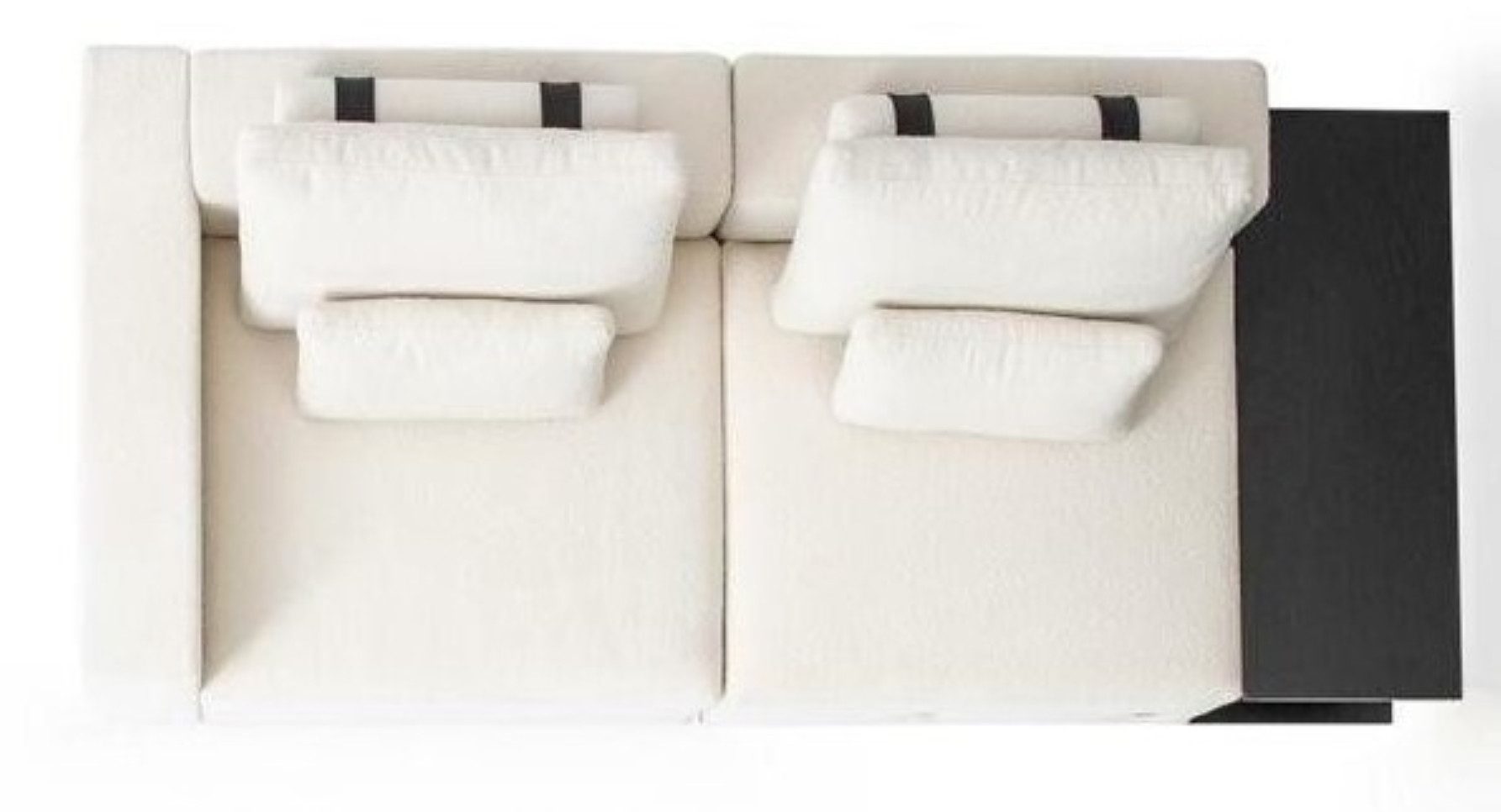 Xlmoebel 3-Sitzer Weißes Polstersofa aus Stoff mit luxuriösem Design für das Wohnzimmer, 2 Teile, Hergestellt in Europa
