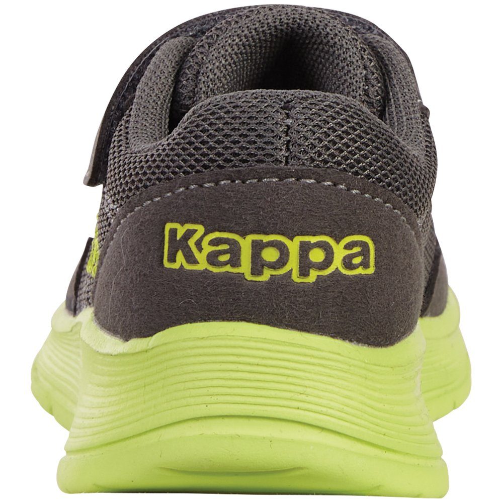 Kappa kinderfußgerechter in Passform grey-lime Sneaker
