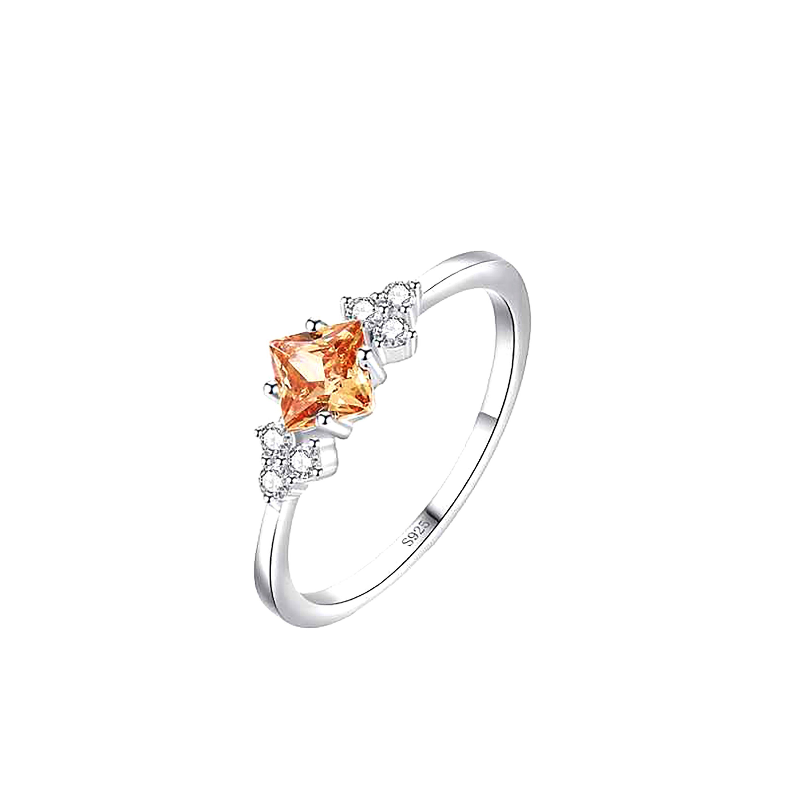 Ring Fingerring für Frauen Kreativer Zirkonia Tapferer Ping Sparkle Super Silber