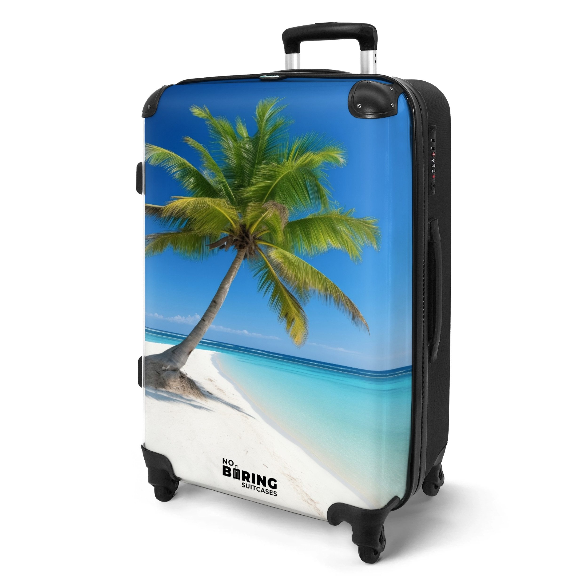 NoBoringSuitcases.com© Hartschalen-Trolley Palmen am Strand 67 günstig online kaufen