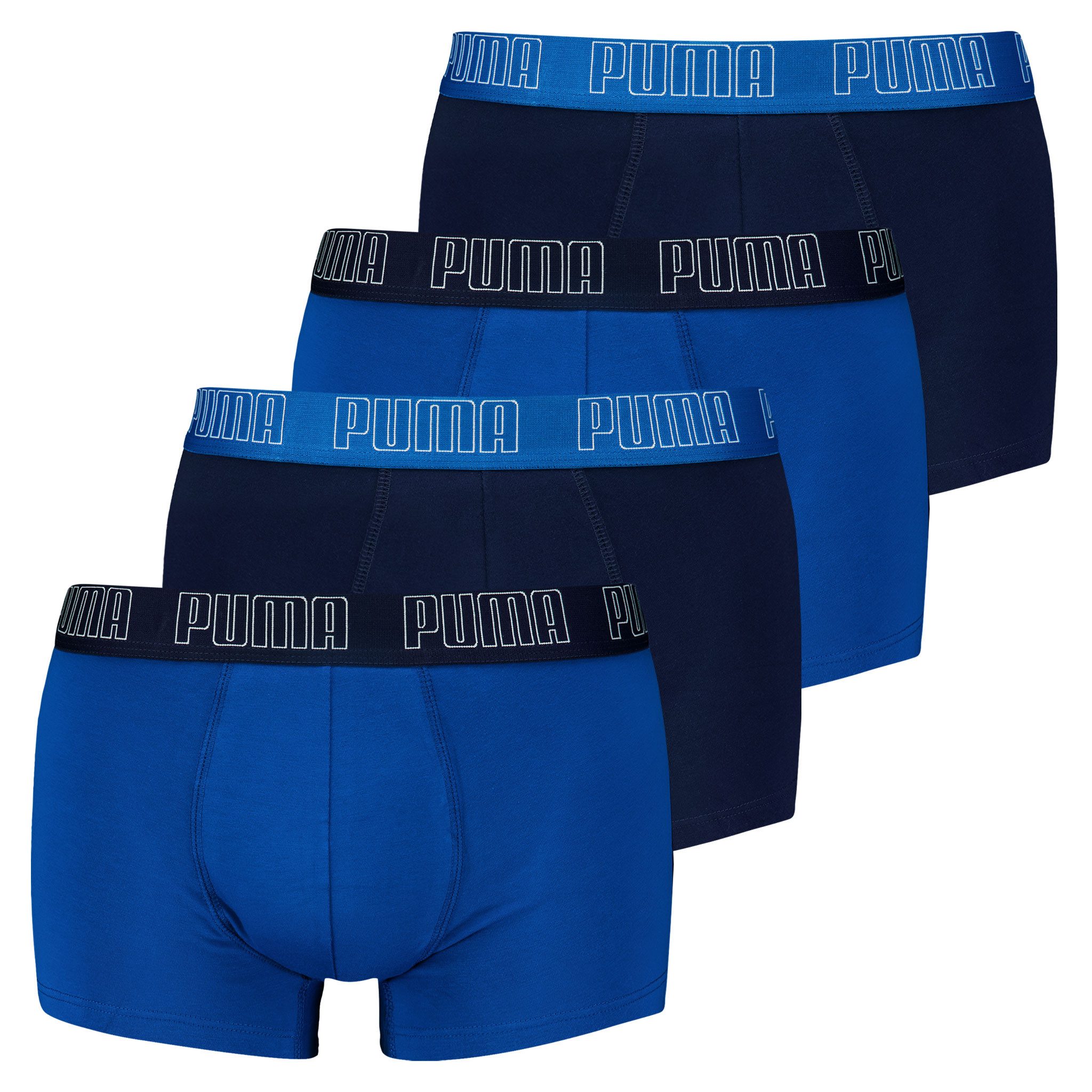 PUMA Trunk 4er Pack Everyday Basic Trunks (4-St) mit umlaufendem PUMA-Schriftzug am Bund