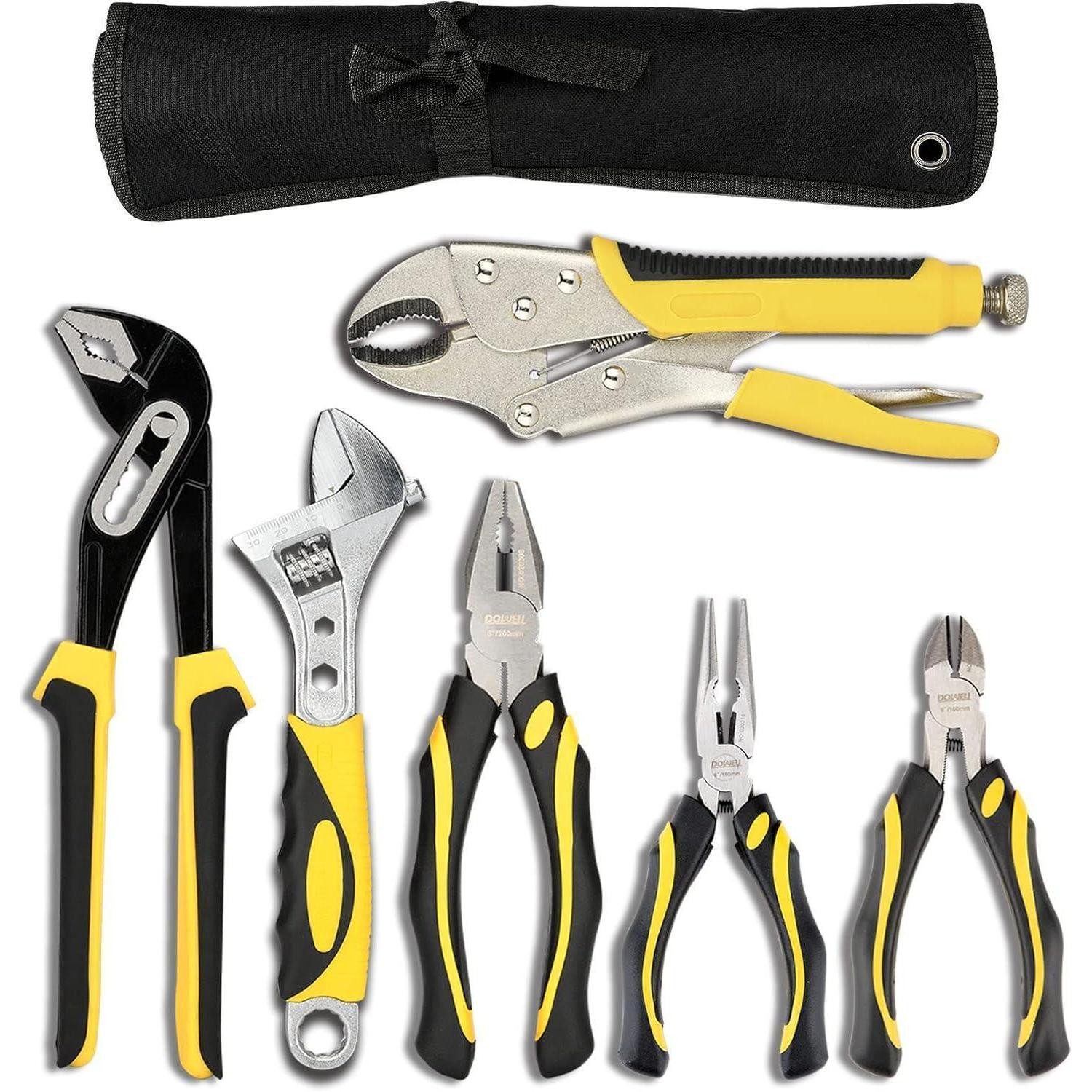 LuxusKollektion Zangenset Zangen Set Schraubenschlüssel Nutgelenkzange Schneidezange 6PCS