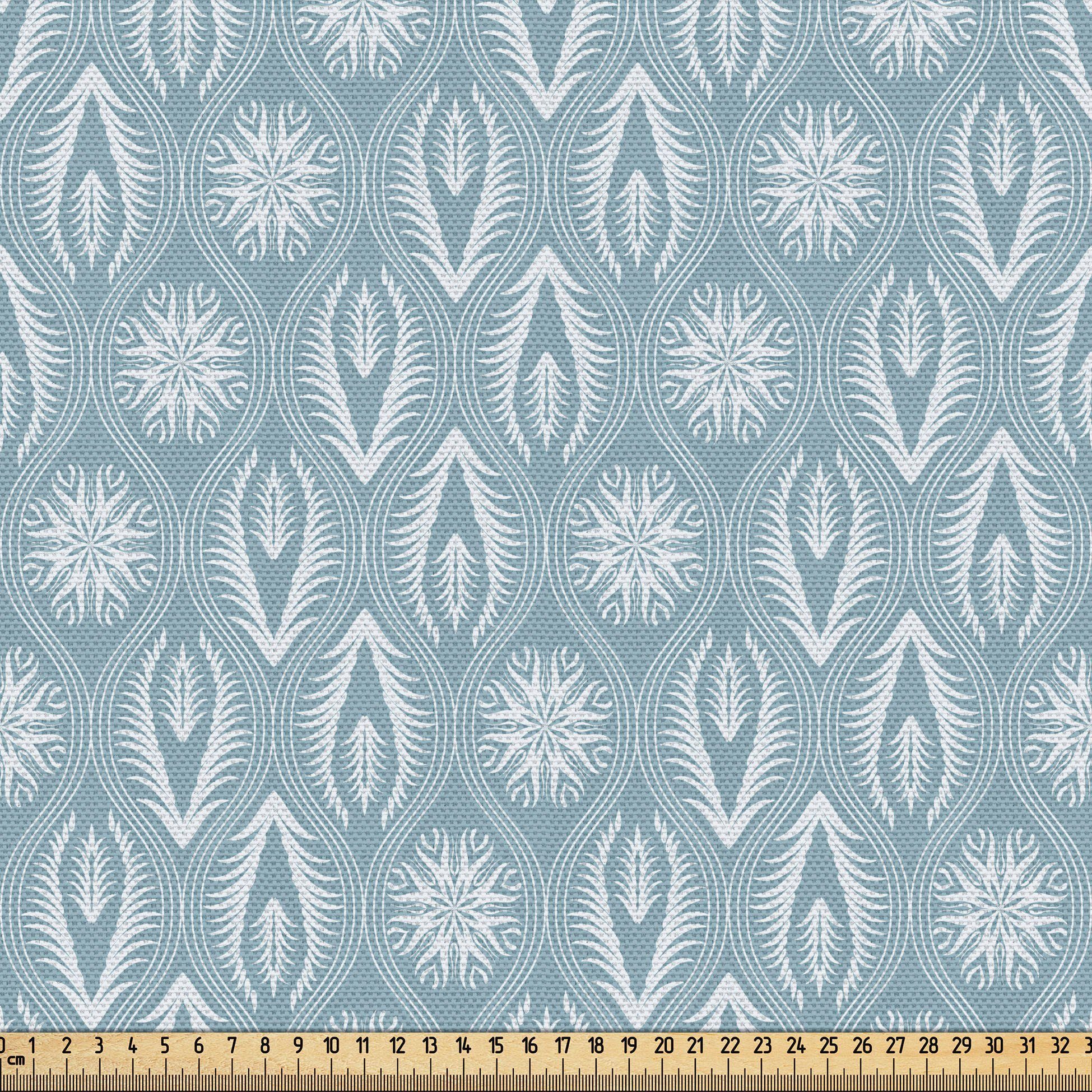 Abakuhaus Stoff Schön Gewebten Stoff für Polster und Wohnaccessoires, Abstrakt Japanische Blumenmuster