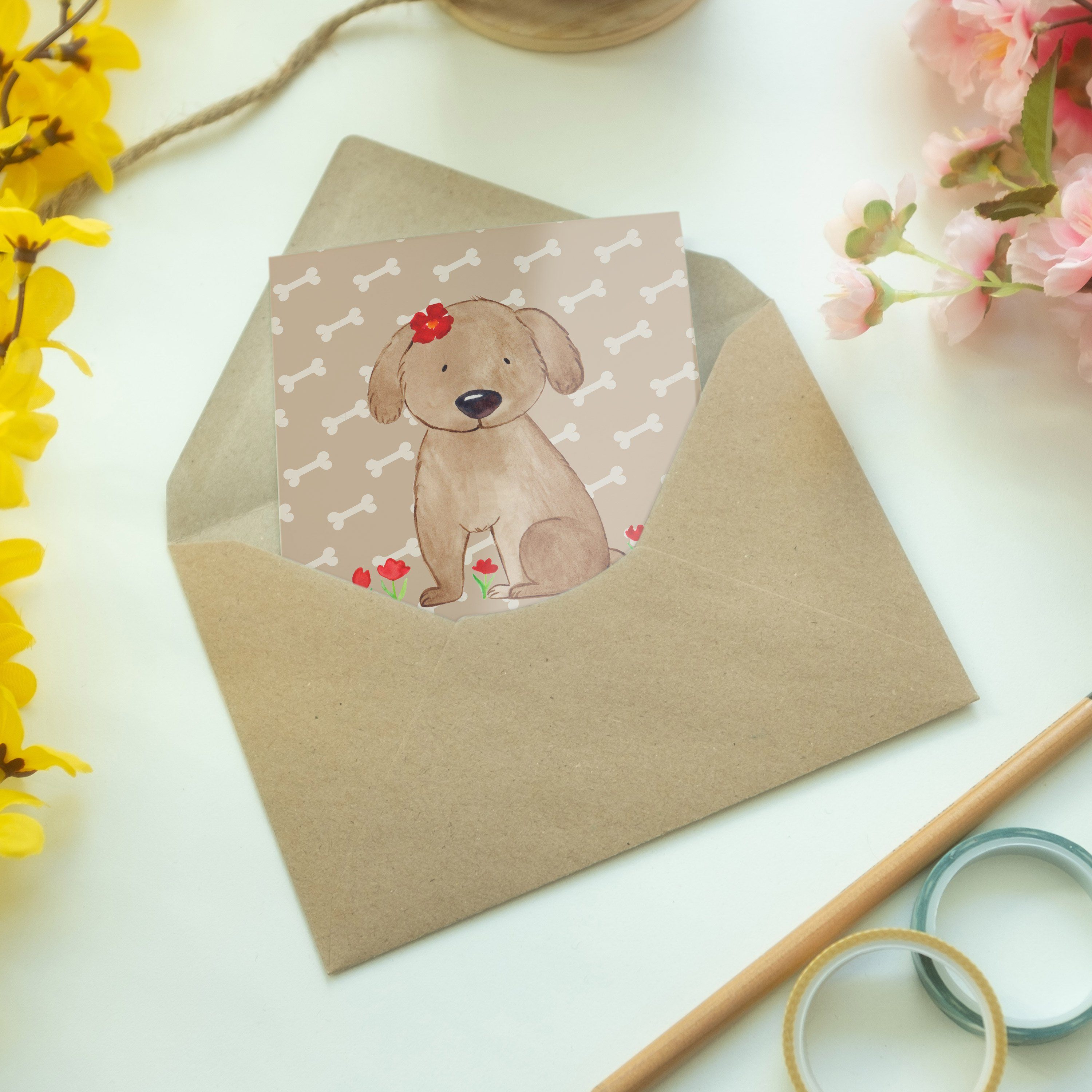 Mr. & Geschenk, Hundedame Grußkarte Mrs. Panda - - Hochzeitska Hund Glückwunschkarte, Hundeglück
