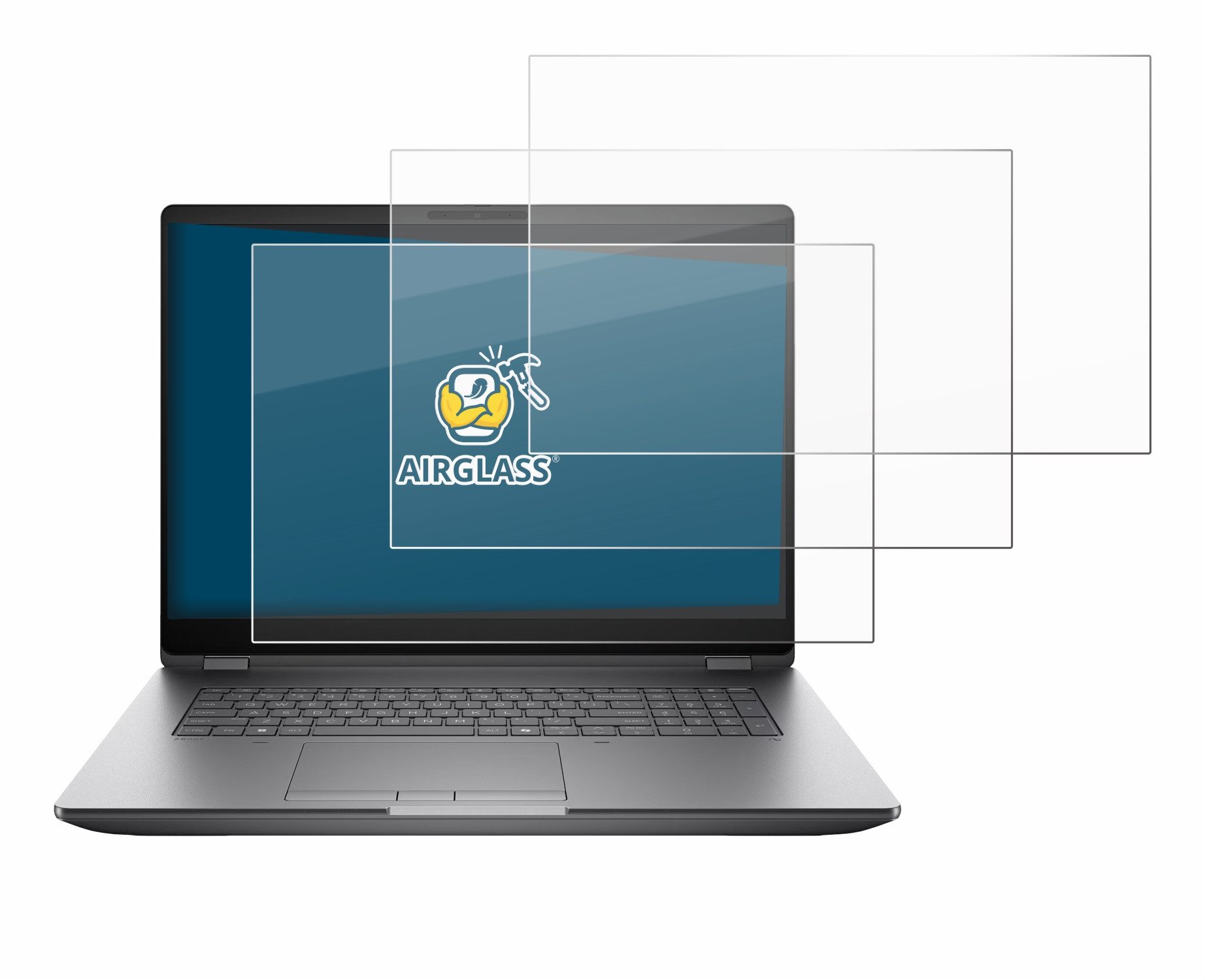BROTECT Displayschutzglas Folie für HP Zbook Fury G1i 16, 3 Stück, Schutzfolie Glas Panzer Display Schutz klar