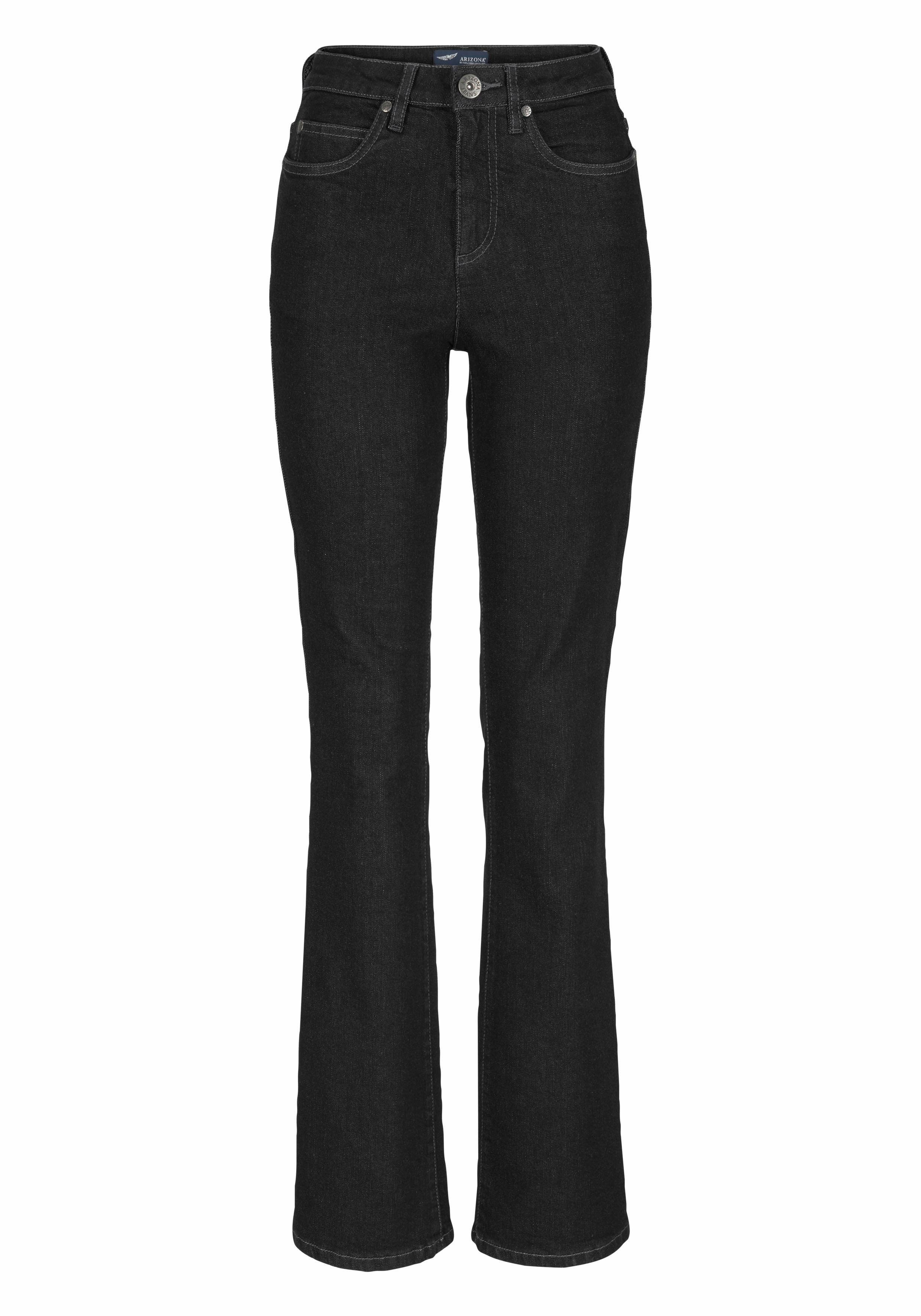 Arizona Waist Comfort-Fit High Bootcut-Jeans black