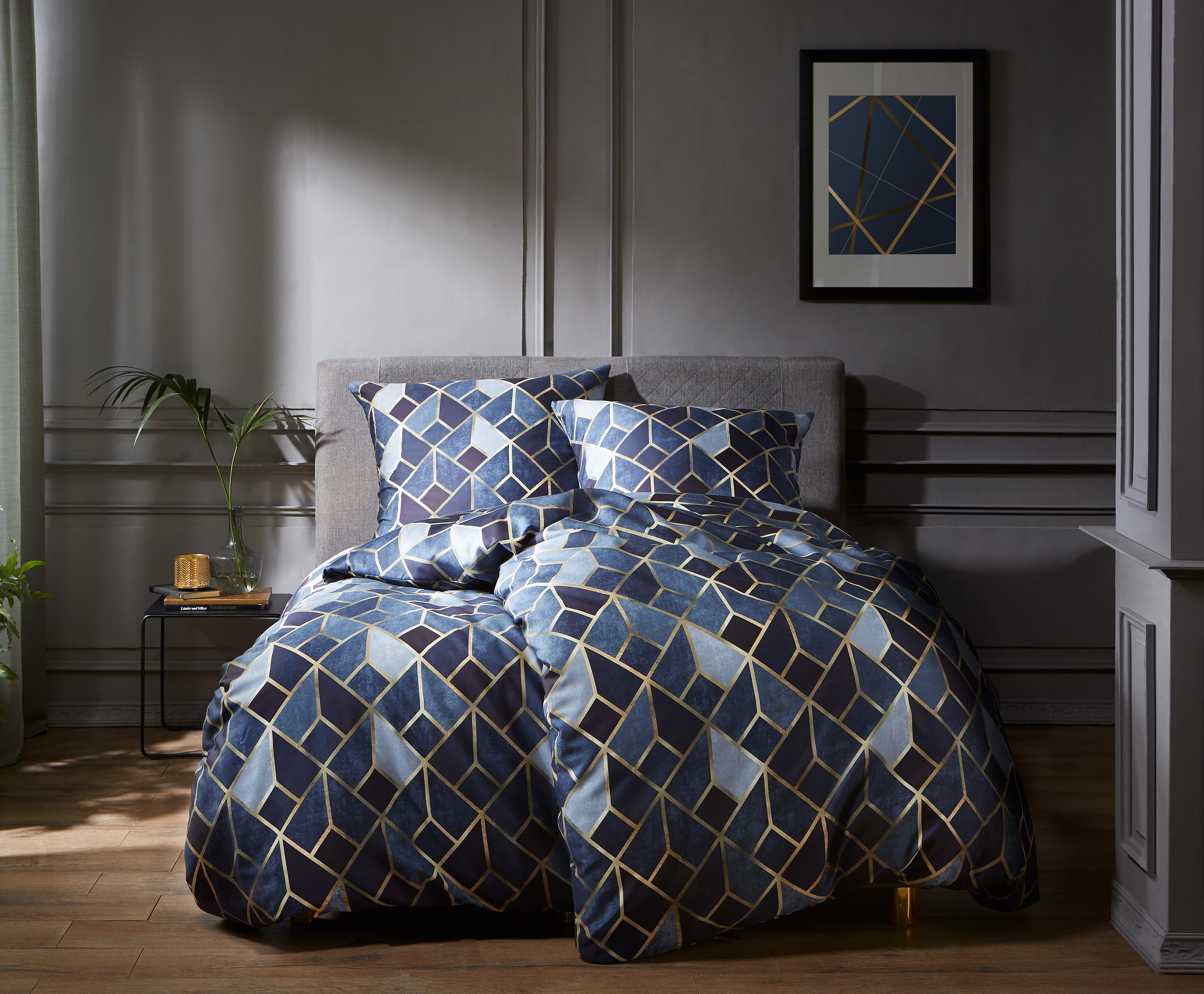 BETTWAESCHE-MIT-STIL Bettwäsche Mako Satin Bettwäsche Raute, günstig online kaufen