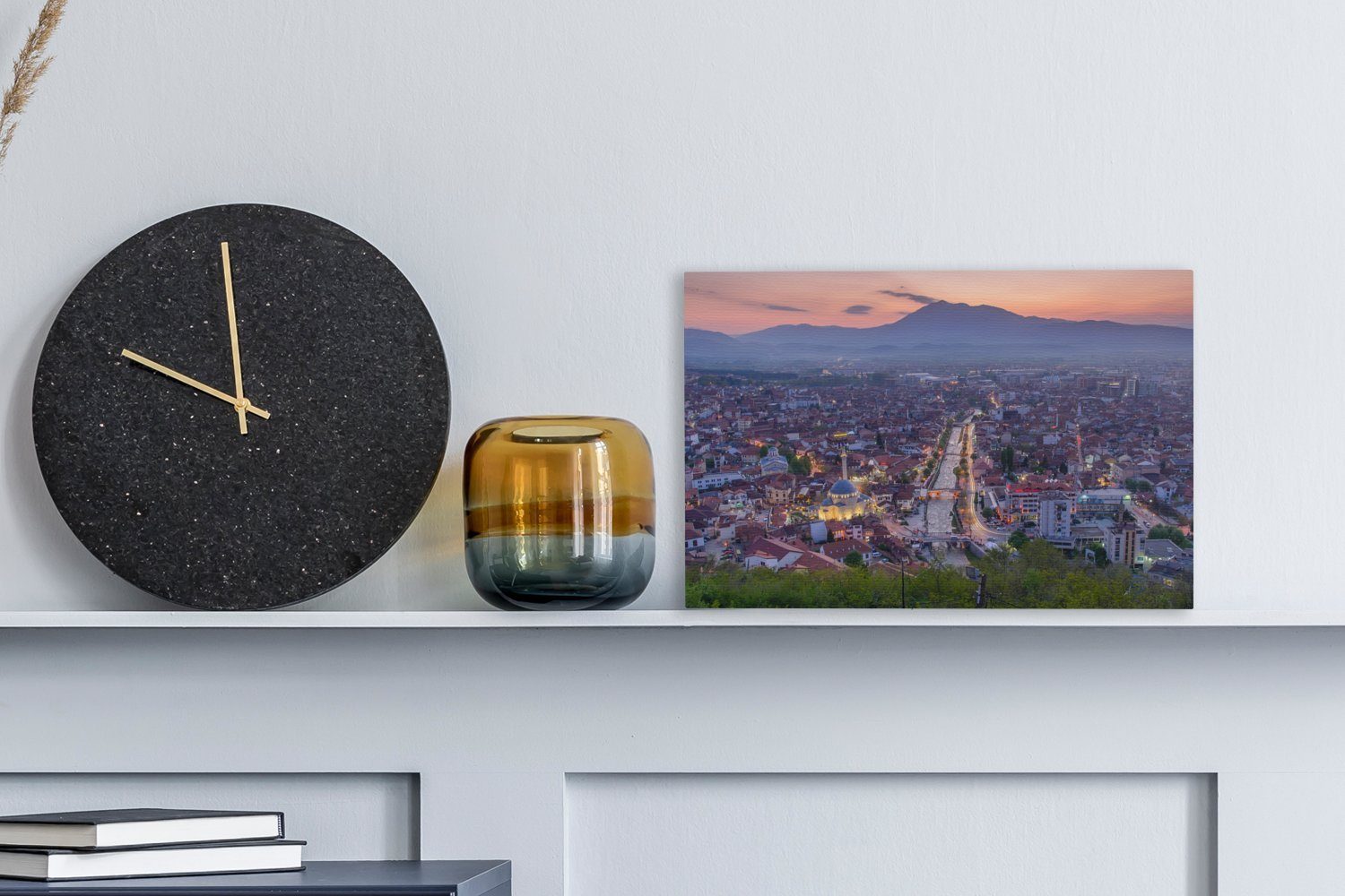 OneMillionCanvasses® Leinwandbild Blick über Prizren im Kosovo am Abend, Fo günstig online kaufen