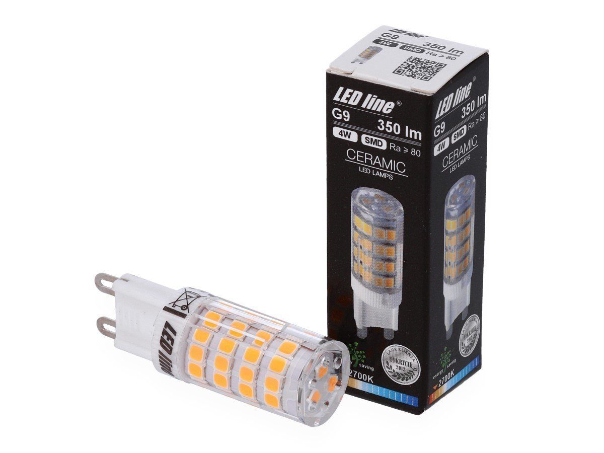 350 LED-Leuchtmittel LED Leuchtmittel 2 St. Warmweiß LED-Line Stiftsockel, G9 Lumen 2700K 4W