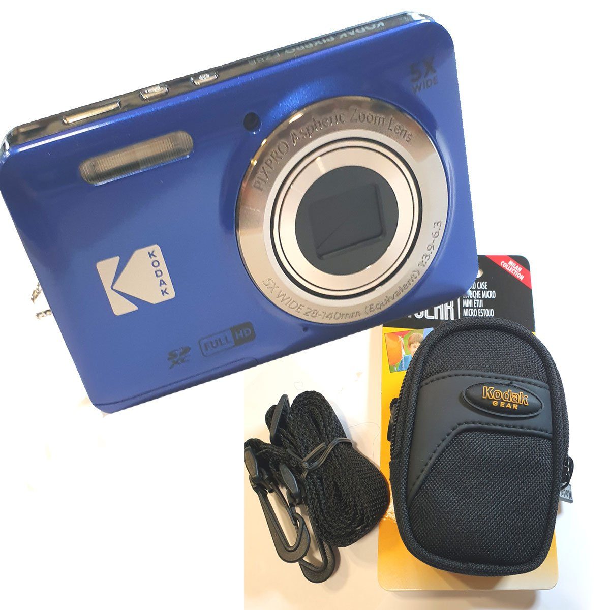 Gear Kodak FZ55 Kodak + Kompaktkamera Kodak Tasche blau