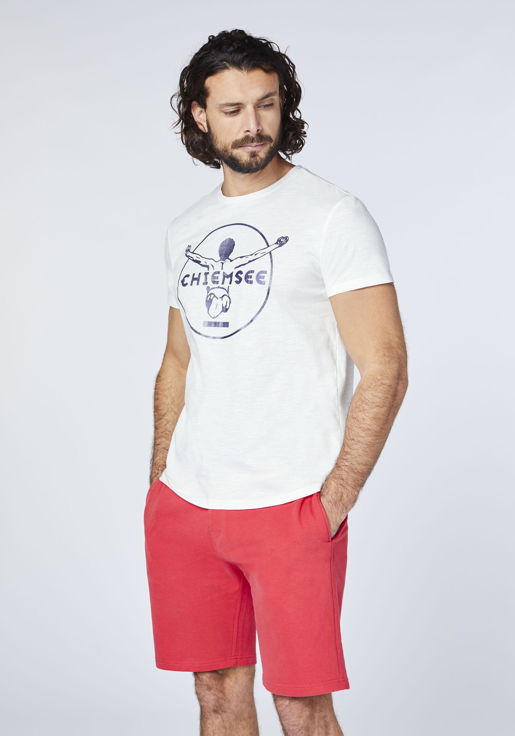 gedrucktem Print-Shirt Label-Symbol mit 1 White Star T-Shirt Chiemsee