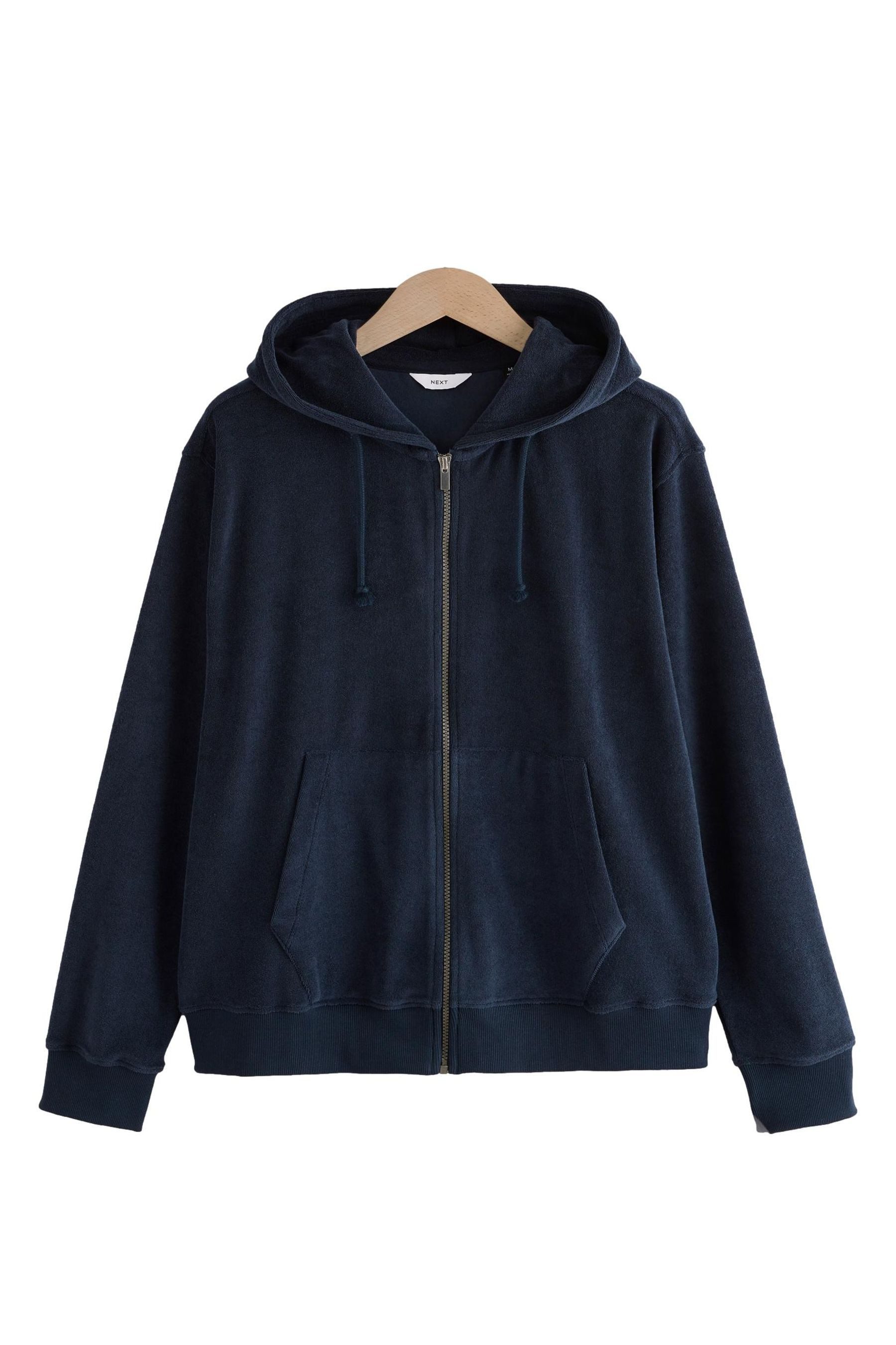 Next Kapuzenpullover Frottee-Hoodie mit durchgehendem Reißverschluss (1-tlg)