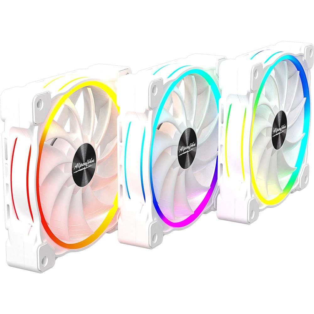 Alpenföhn Gehäuselüfter Wing Boost 3 ARGB High Speed 3er 120mm Gehäuselüfter, 3er Set, Triple, LED Beleuchtung, Beleuchtungseffekte, weiß